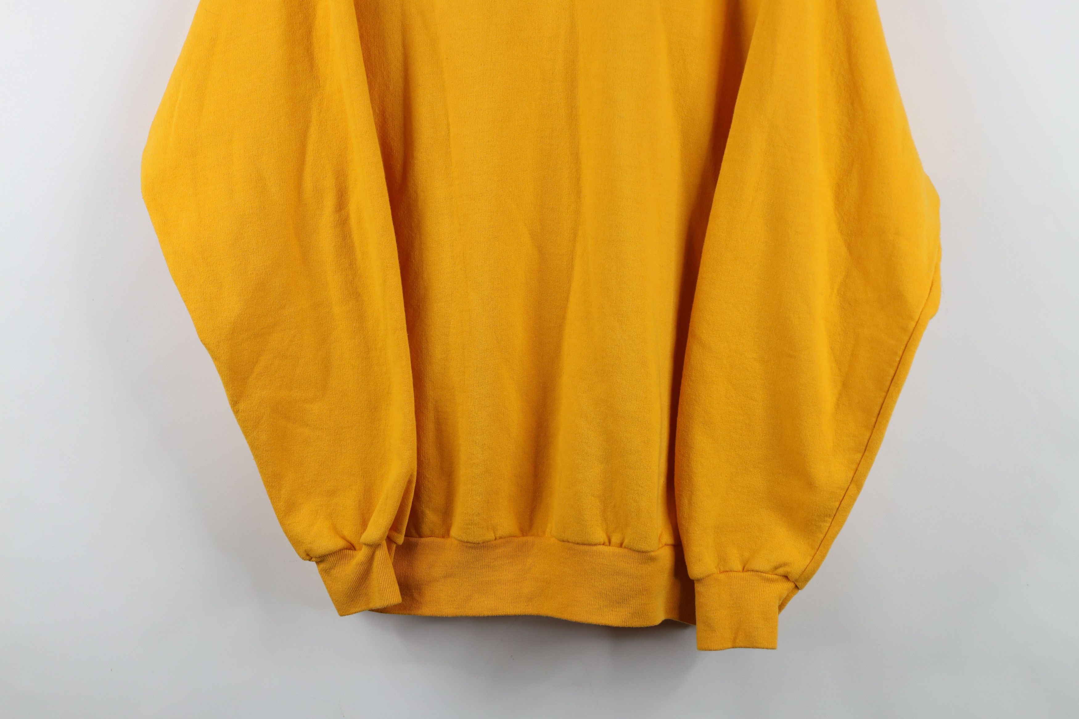 Vintage Vintage 90s Y2K Streetwear Blank Crewneck Sweatshirt Yellow Size US L / EU 52-54 / 3 - 3 Thumbnail