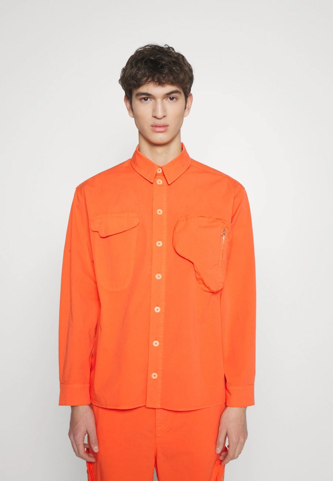 Henrik Vibskov !DS! SS23 Henrik Vibskov Flame Orange Cargo Shirt Size US XL / EU 56 / 4 - 6 Thumbnail