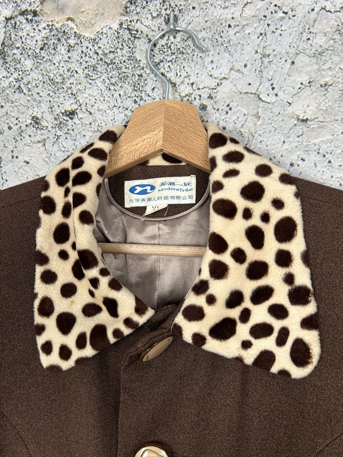 Vintage Vintage Brown Blazer Cow Avant Garde Alternative Grunge Size XL / US 12-14 / IT 48-50 - 3 Thumbnail