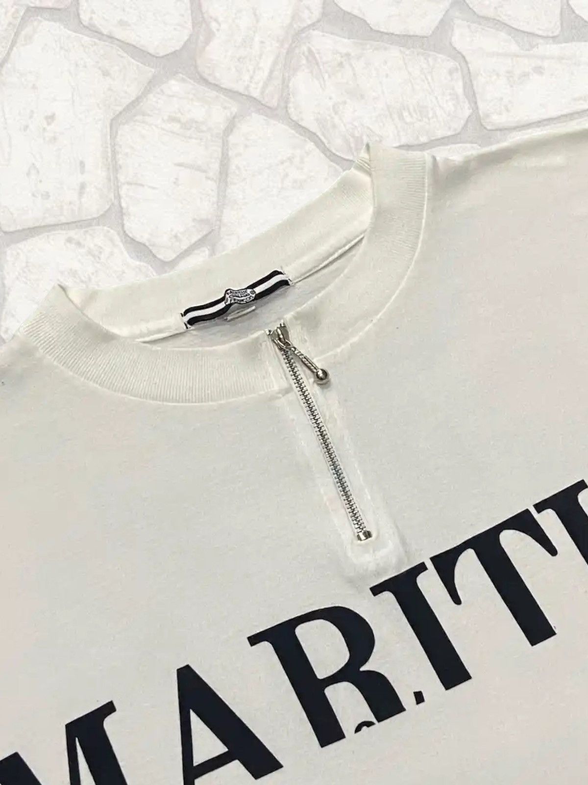 Marithe + Francois Girbaud × Vintage Vintage Marithe Francois Gibraud Zip Up Neck Tshirt Size US M / EU 48-50 / 2 - 5 Thumbnail