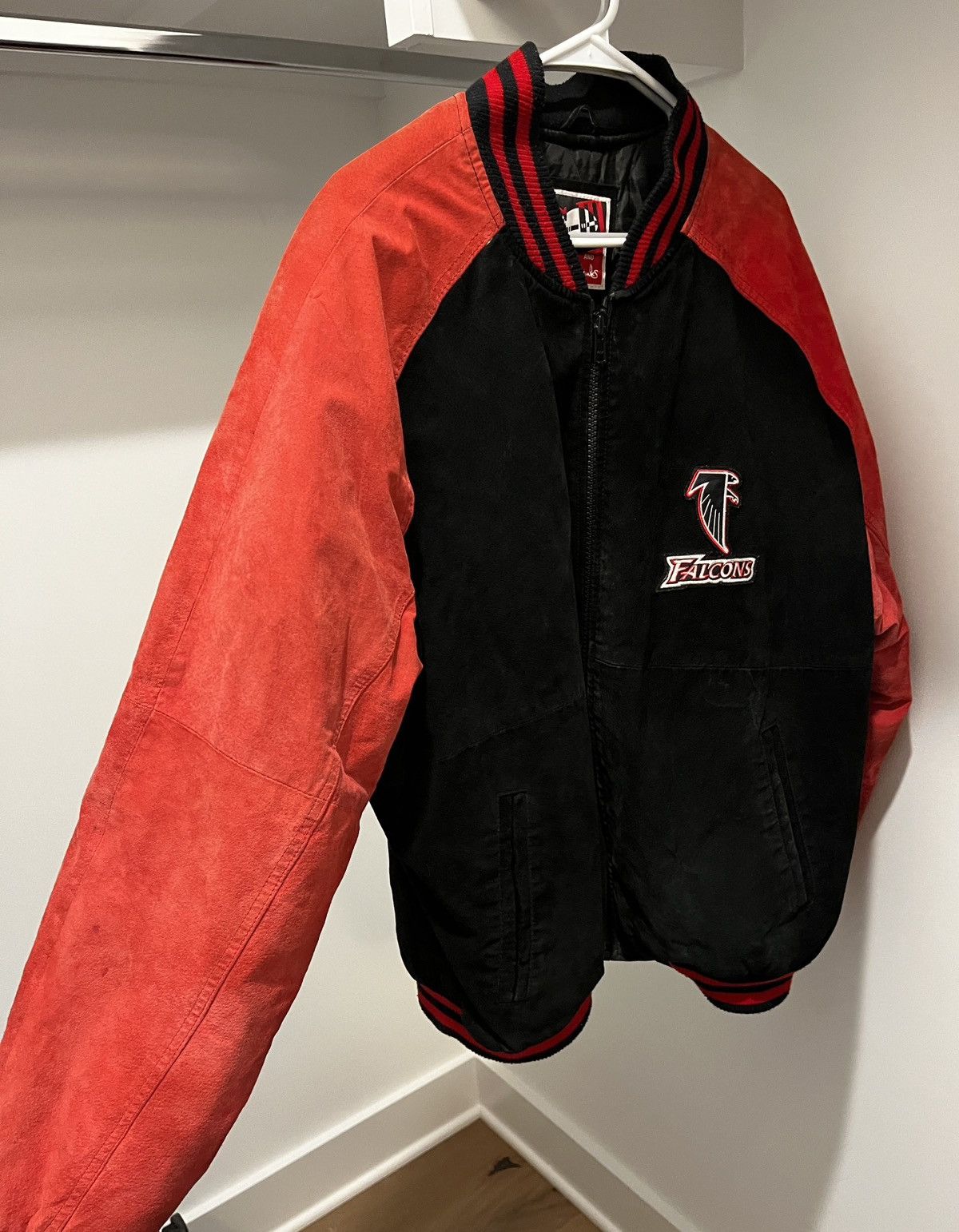 NFL Vintage Wilsons Leather x Carl Banks Atlanta Falcons Jacket Size US XL / EU 56 / 4 - 14 Thumbnail