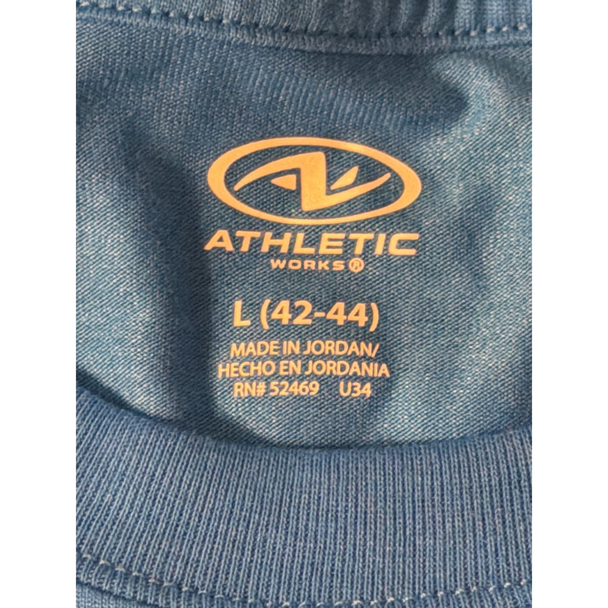 Athletic Works Athletic Works Mens DriWorks T Shirt Blue Moisture Wicking S Size US L / EU 52-54 / 3 - 4 Thumbnail