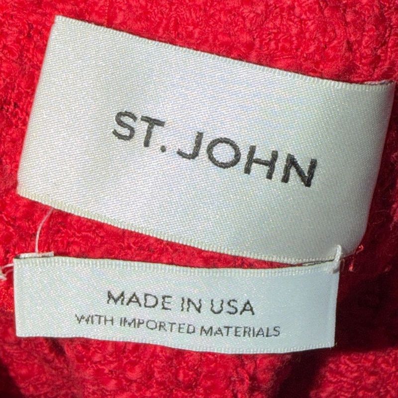 St. John AW22 St. John Red Leather Pencil Skirt Size 26" / US 2 / IT 38 - 3 Thumbnail