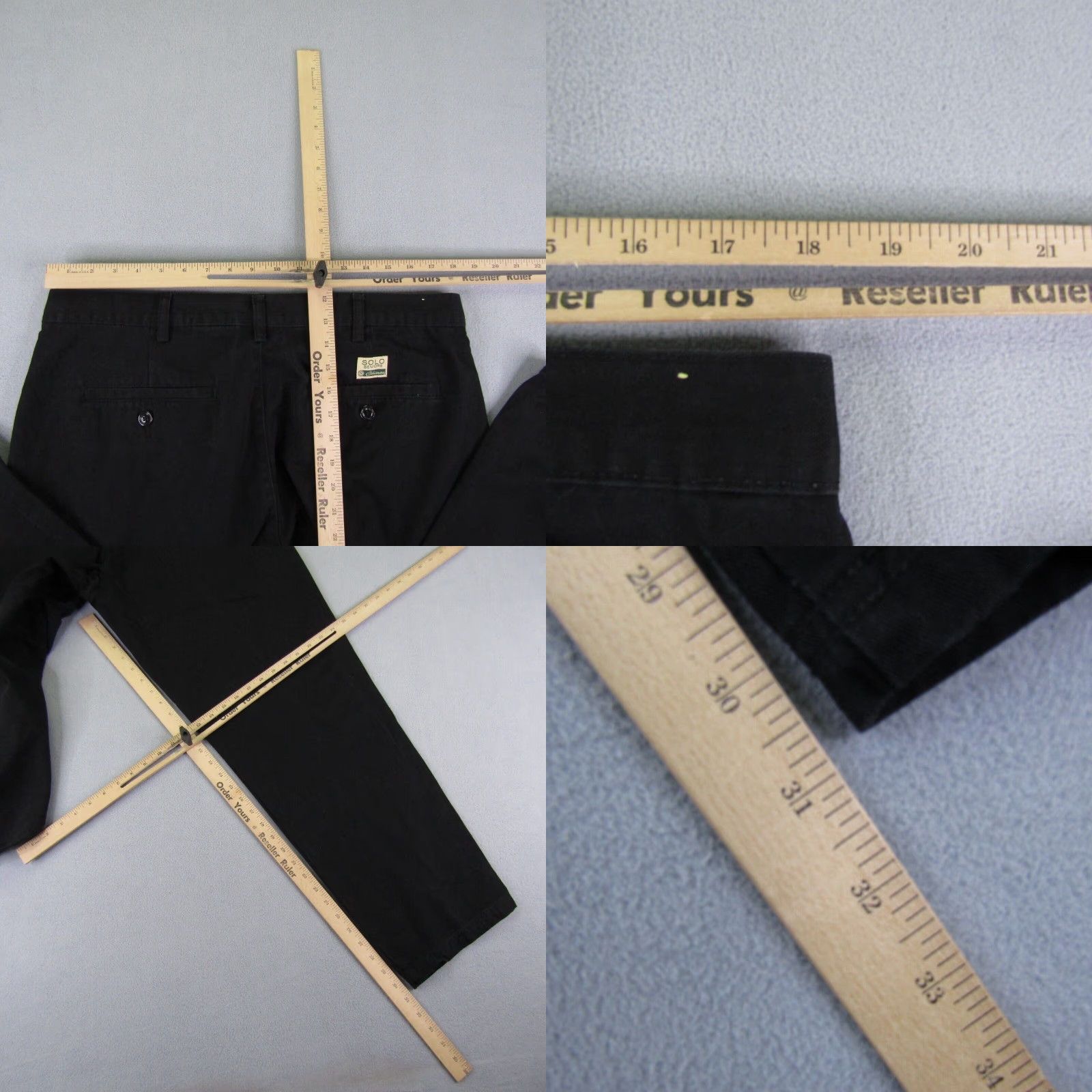 Vintage VINTAGE Solo Semore Pants Mens 38 Adult Black Chino 90s Grunge Y2K Casual Regular Fit Size US 36 / EU 52 - 8 Thumbnail