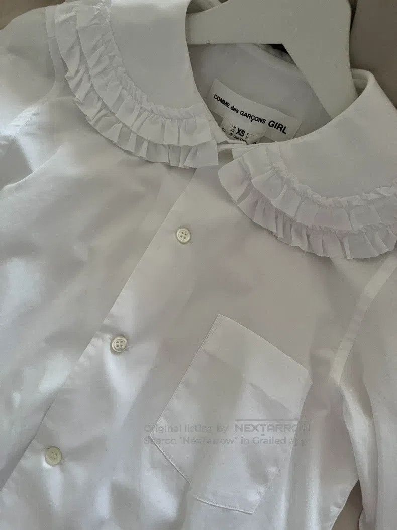 Comme des Garcons Comme Des Garcons Cotton Pleated Collar Shirt Size XS / US 0-2 / IT 36-38 - 2 Thumbnail