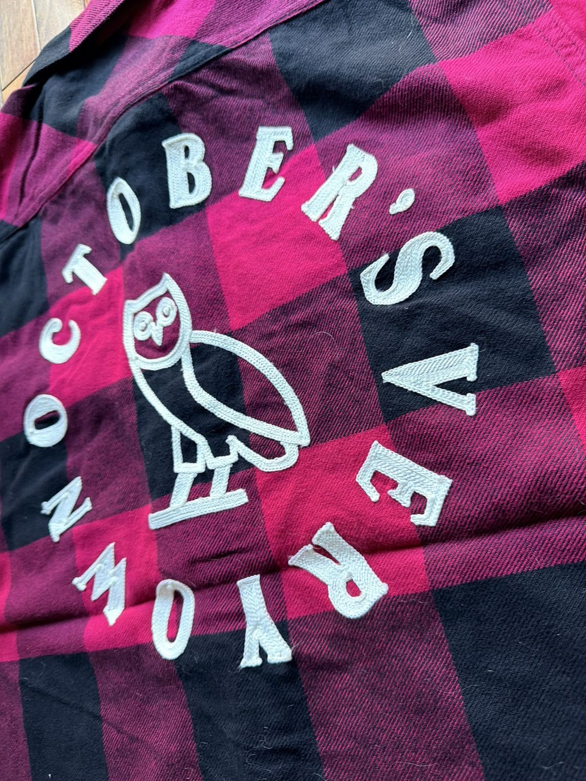 October's Very Own Octobers Very Own OVO Plaid Flannel Shirt Deep Red - Medium Size US M / EU 48-50 / 2 - 2 Thumbnail