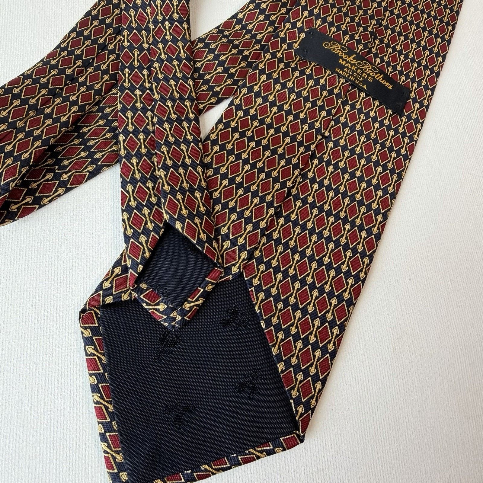Brooks Brothers Vintage Brooks Brothers Makers Silk Tie Made USA (1980s–90s) Size ONE SIZE - 3 Thumbnail