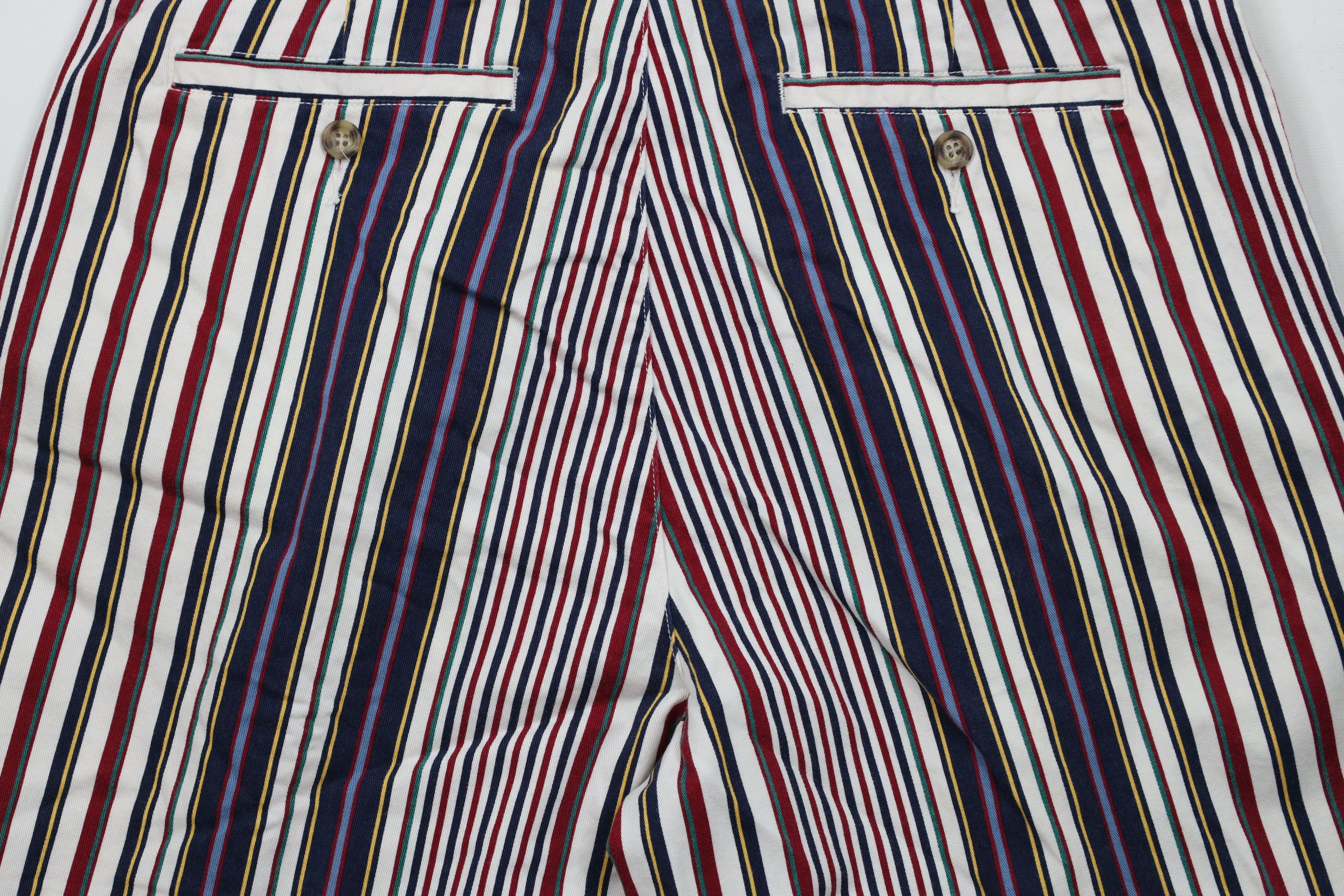 Vintage Vintage 90s Streetwear Striped Above Knee Chino Shorts Size US 32 / EU 48 - 12 Thumbnail