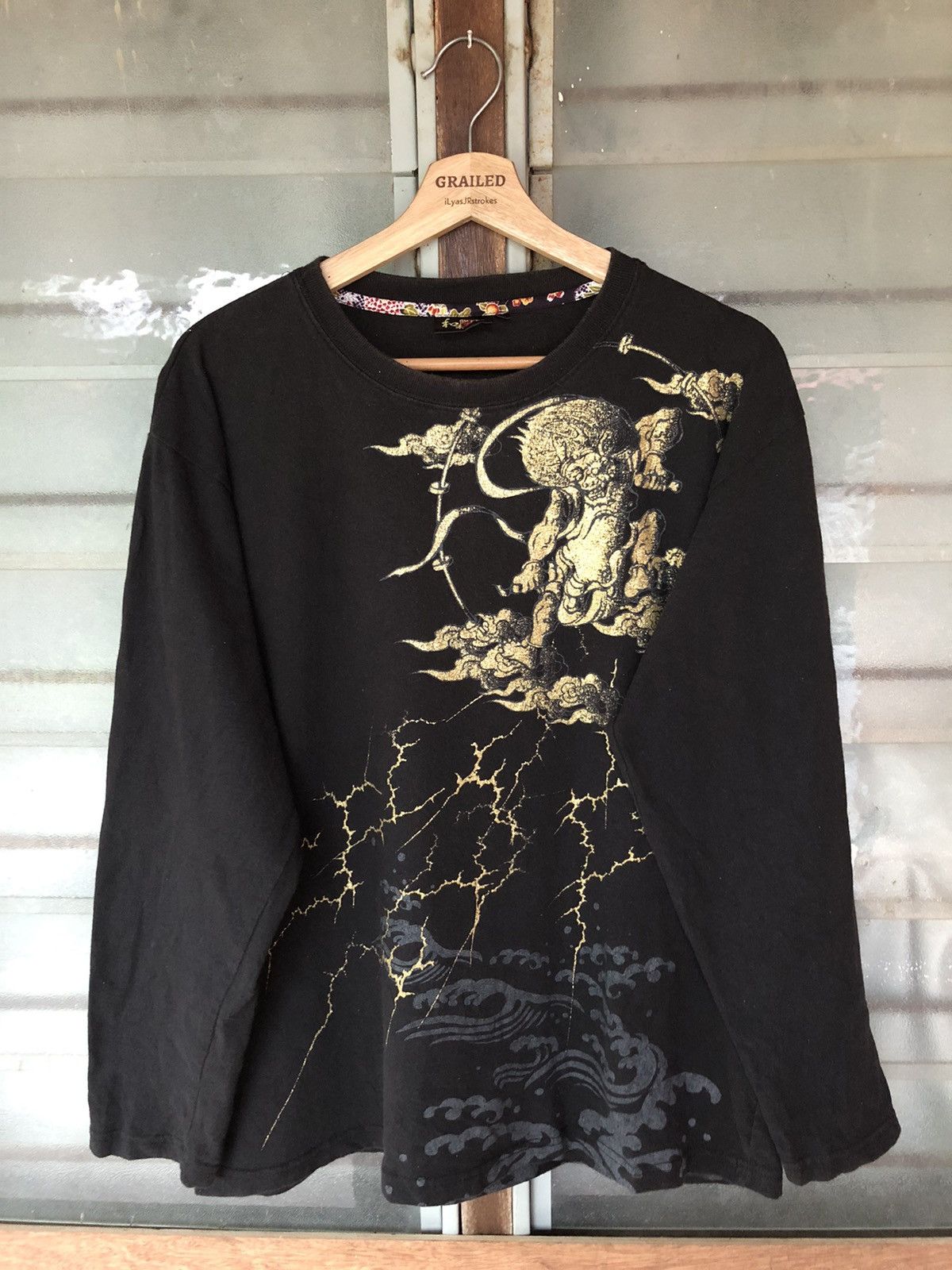 Bullet Noise Vintage Bullet Noise Sukajan Devil Long Sleeve Tee Size US XL / EU 56 / 4 - 5 Thumbnail