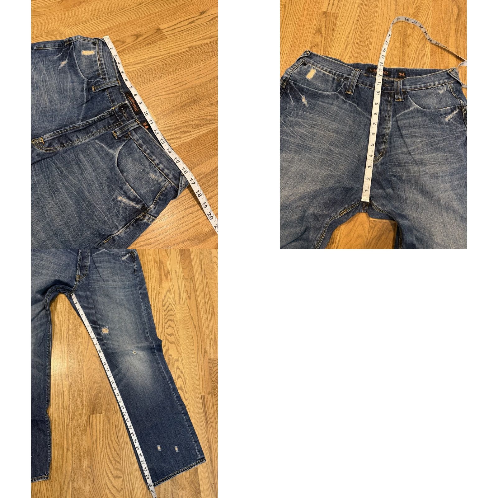 Ed Hardy Ed Hardy Christian Audigier Denim Jeans Men’s 34x32 Fits 34x30.5 Flap Pockets Size US 34 / EU 50 - 8 Thumbnail