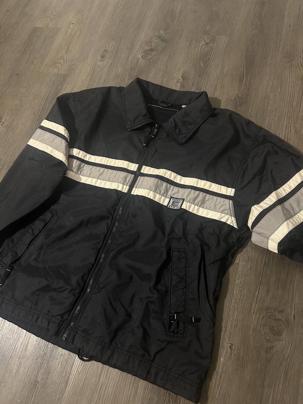 Nike Vintage Ocean Earth Striped Windbreaker Size US XL / EU 56 / 4 - 3 Thumbnail