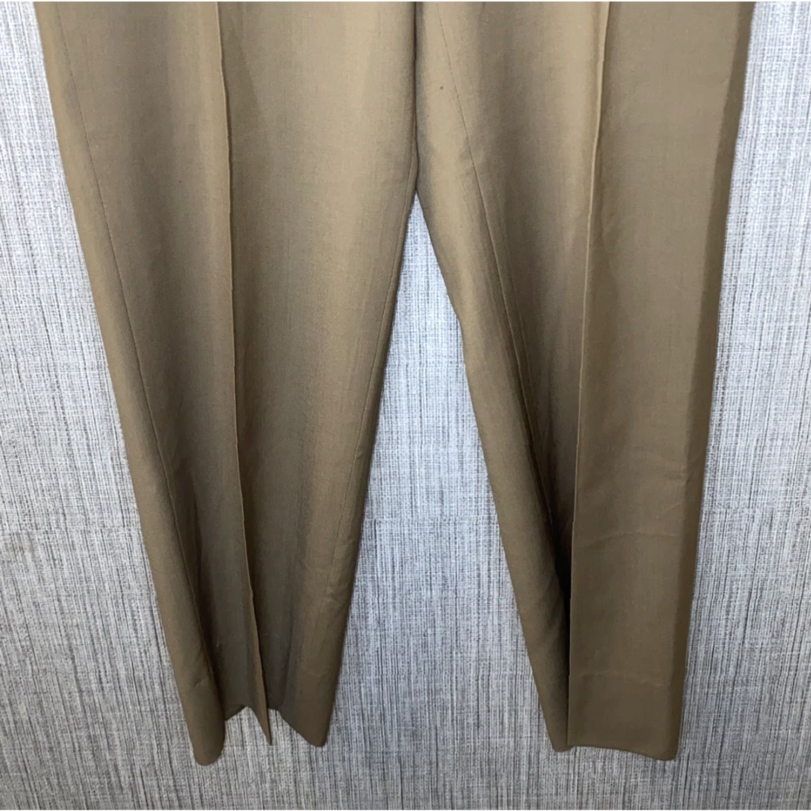Hugo Boss HUGO BOSS Mens Dress Pants Brown Wool USA Made Pleated 37x30 Regular Inseam 30 Men's Pants Size US 37 - 3 Thumbnail