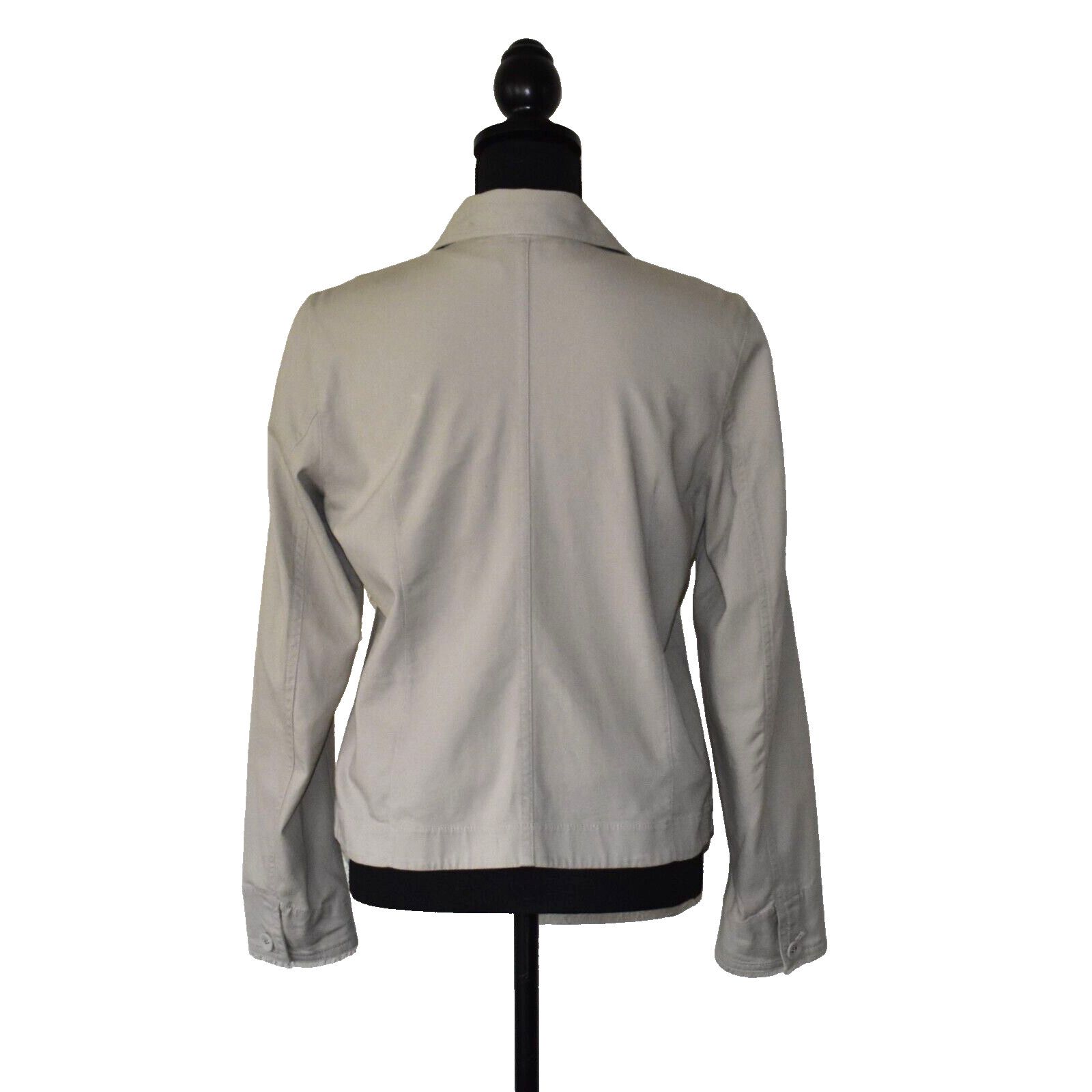 Eileen Fisher NEW EILEEN FISHER Sand Cotton Pockets Button Front Jacket S Size S / US 4 / IT 40 - 3 Thumbnail