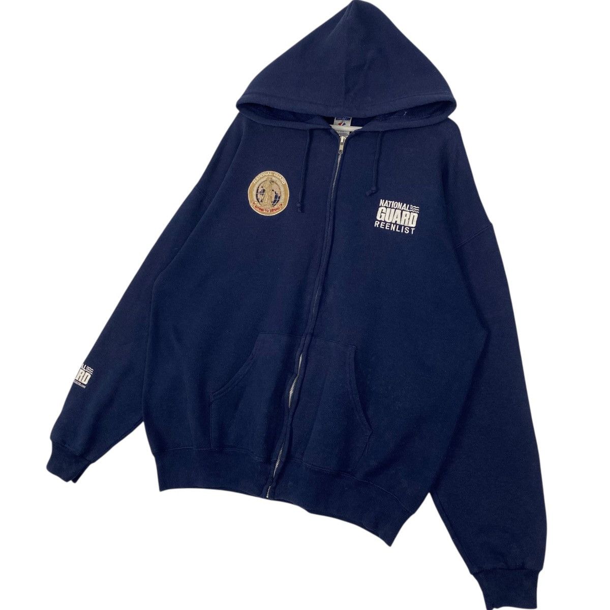 Other Vintage Jerzees Printed Number Hoodie Sweater NavyBlue Size US L / EU 52-54 / 3 - 2 Thumbnail