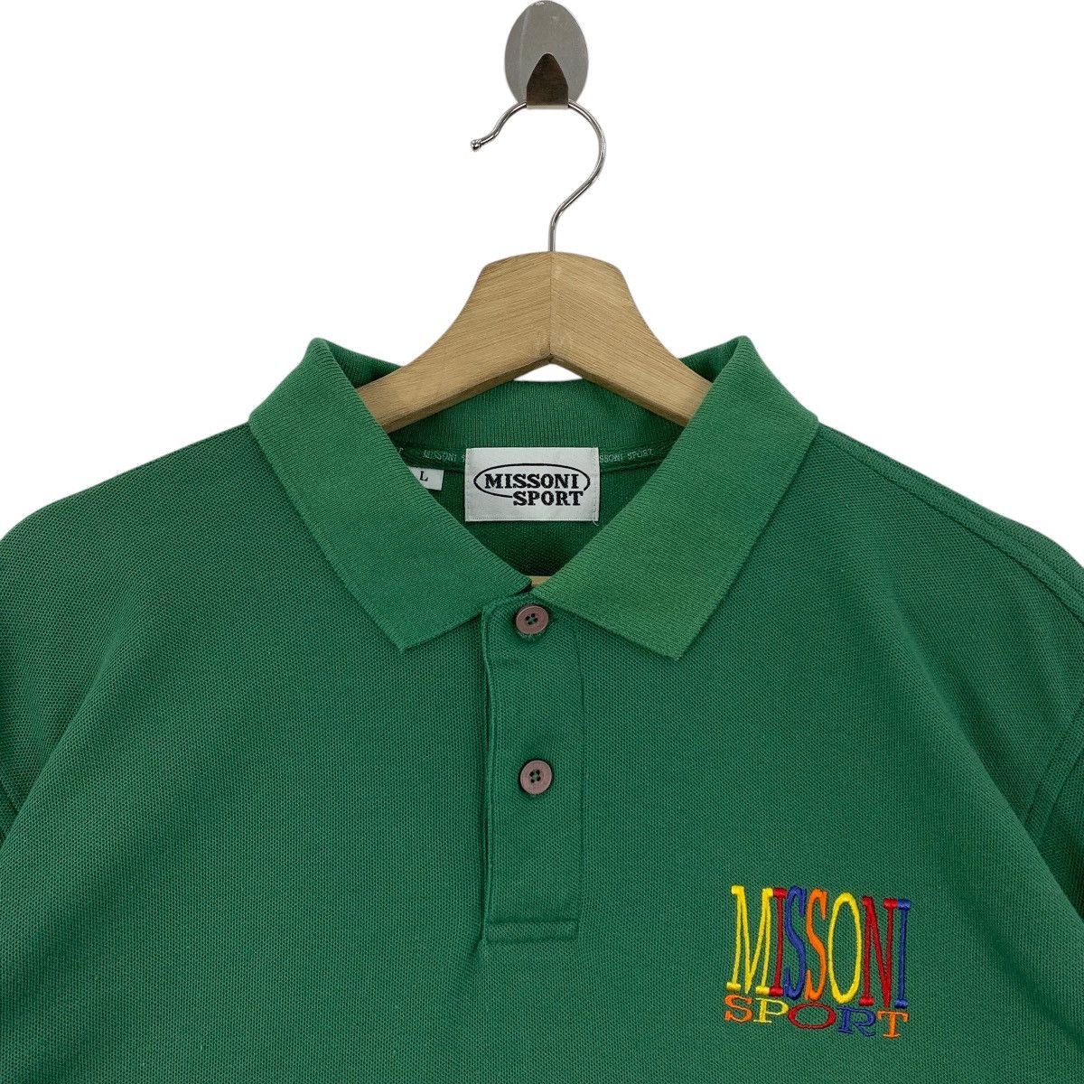 Missoni × Vintage Vintage MISSONI SPORT small logo embroidery polo tee Size US L / EU 52-54 / 3 - 2 Thumbnail