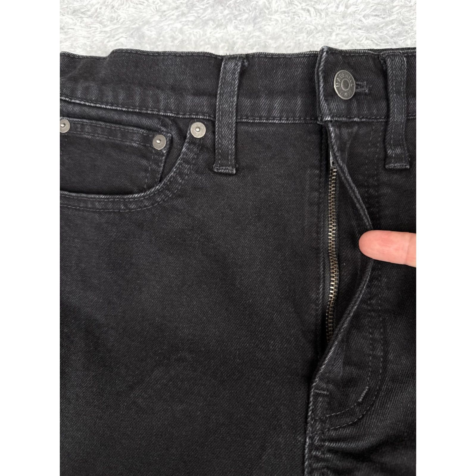 Madewell Madewell Perfect Vintage Flare Jeans Womens 27 Black High Rise Stretch 27x31 Jeans Womens Black 27" 31" Regular Fabric Denim Cotton Polyester Spandex Size 27" / US 4 / IT 40 - 5 Thumbnail