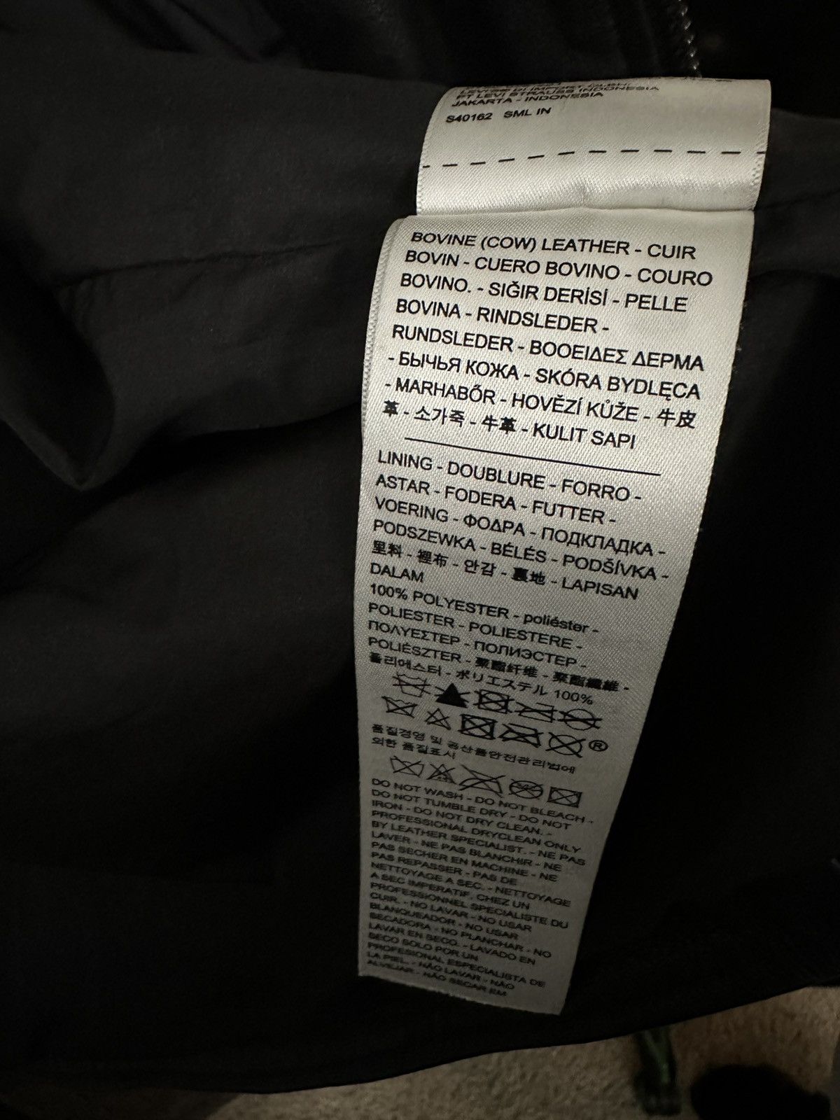Levi's Black Cow Leather Biker Jacket Size US M / EU 48-50 / 2 - 6 Thumbnail