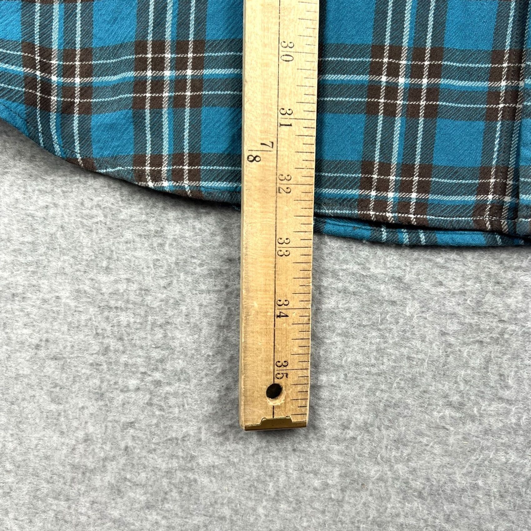 Doublet RRL Ralph Lauren Shirt Plaid Flannel Button-Up XL Blue Cotton Mens Snap Button Shirt Size US XL / EU 56 / 4 - 5 Thumbnail