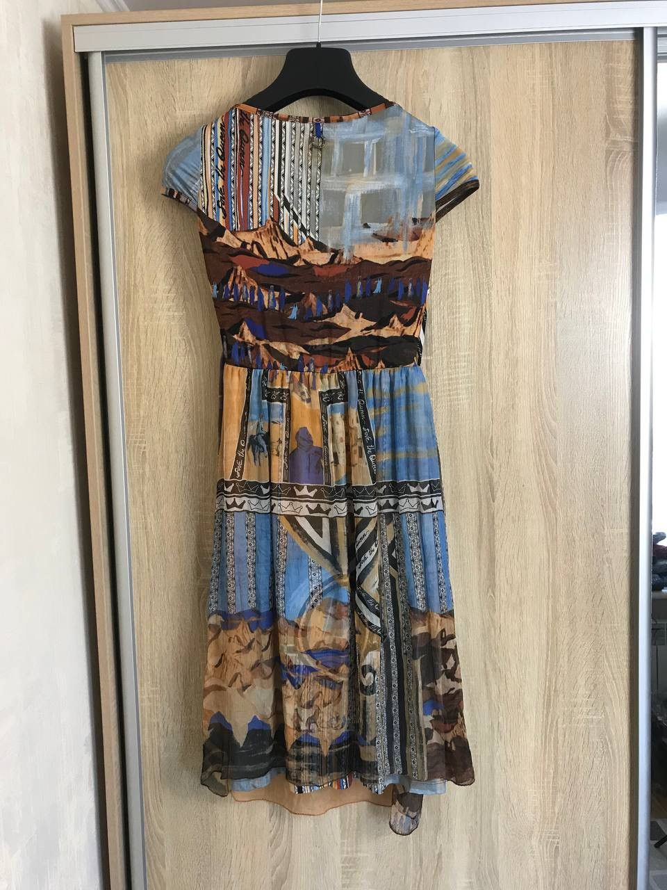 Jean Paul Gaultier 🔥 Save The Queen Patchwork Silk Multicolor Dress JPG Style Size S / US 4 / IT 40 - 3 Thumbnail