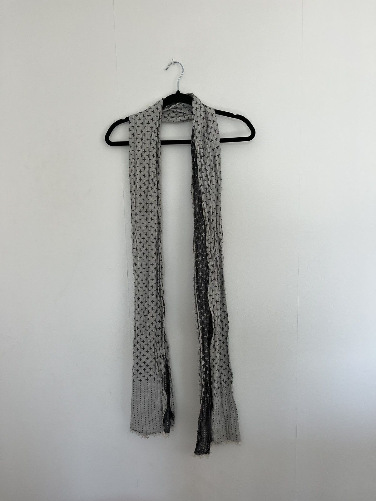 Dior × Hedi Slimane Dior Homme SS05 Cross Patterned Scarf by Hedi
