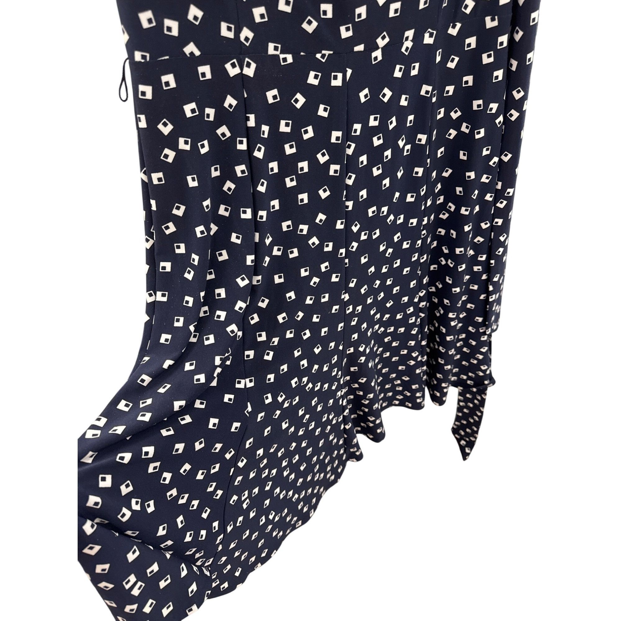 Lauren Ralph Lauren Lauren Ralph Lauren Womens Navy & White Geometric Print Slee Size L / US 10 / IT 46 - 7 Thumbnail
