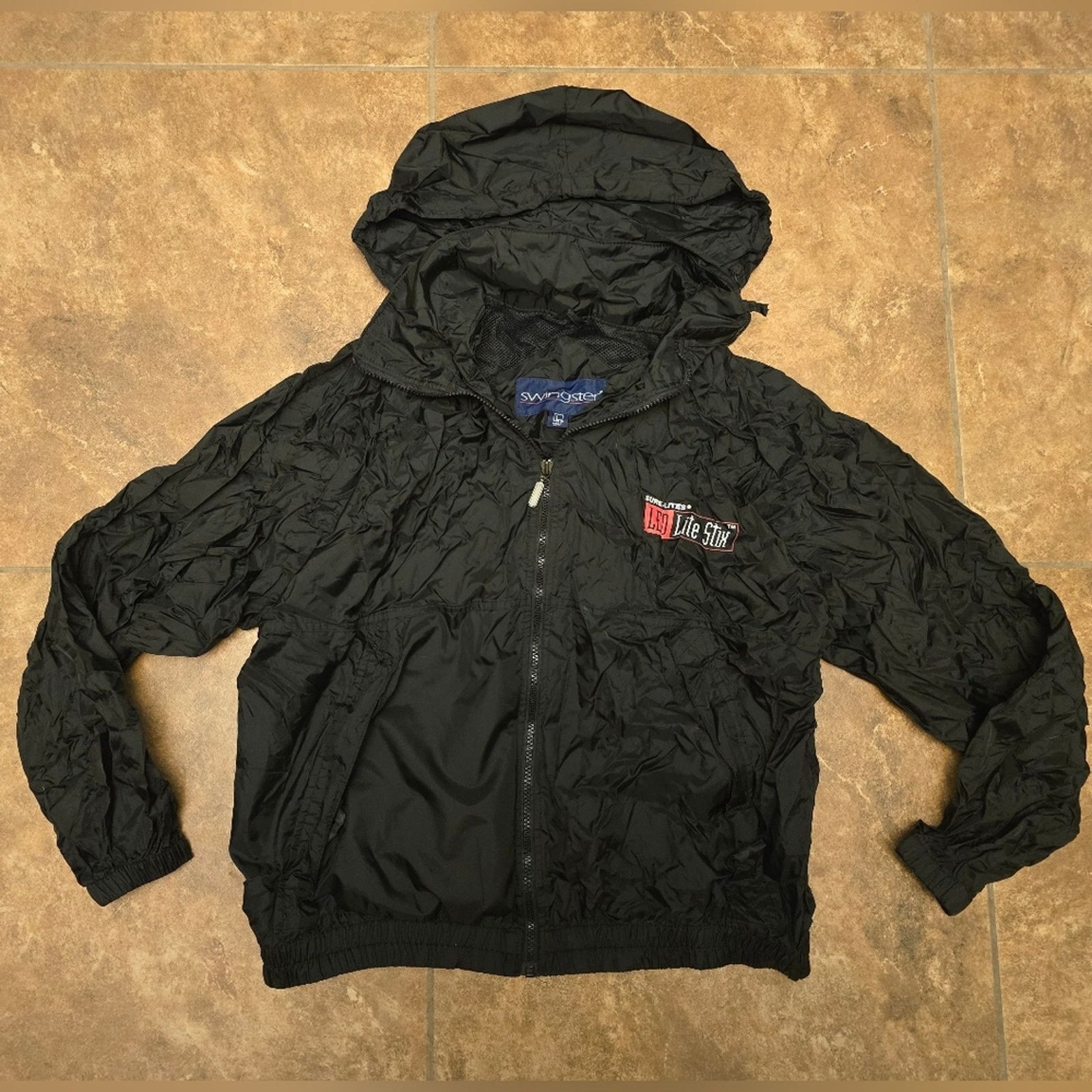 Swingster Black | SWINGSTER | Packable Windbreaker Zip Up Size US L / EU 52-54 / 3 - 1 Thumbnail