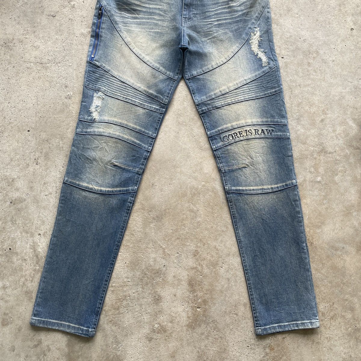 Japanese Brand Vintage Japan MCD Jeans Rusty Embroidery Denim Faded Pants Size US 31 - 5 Thumbnail