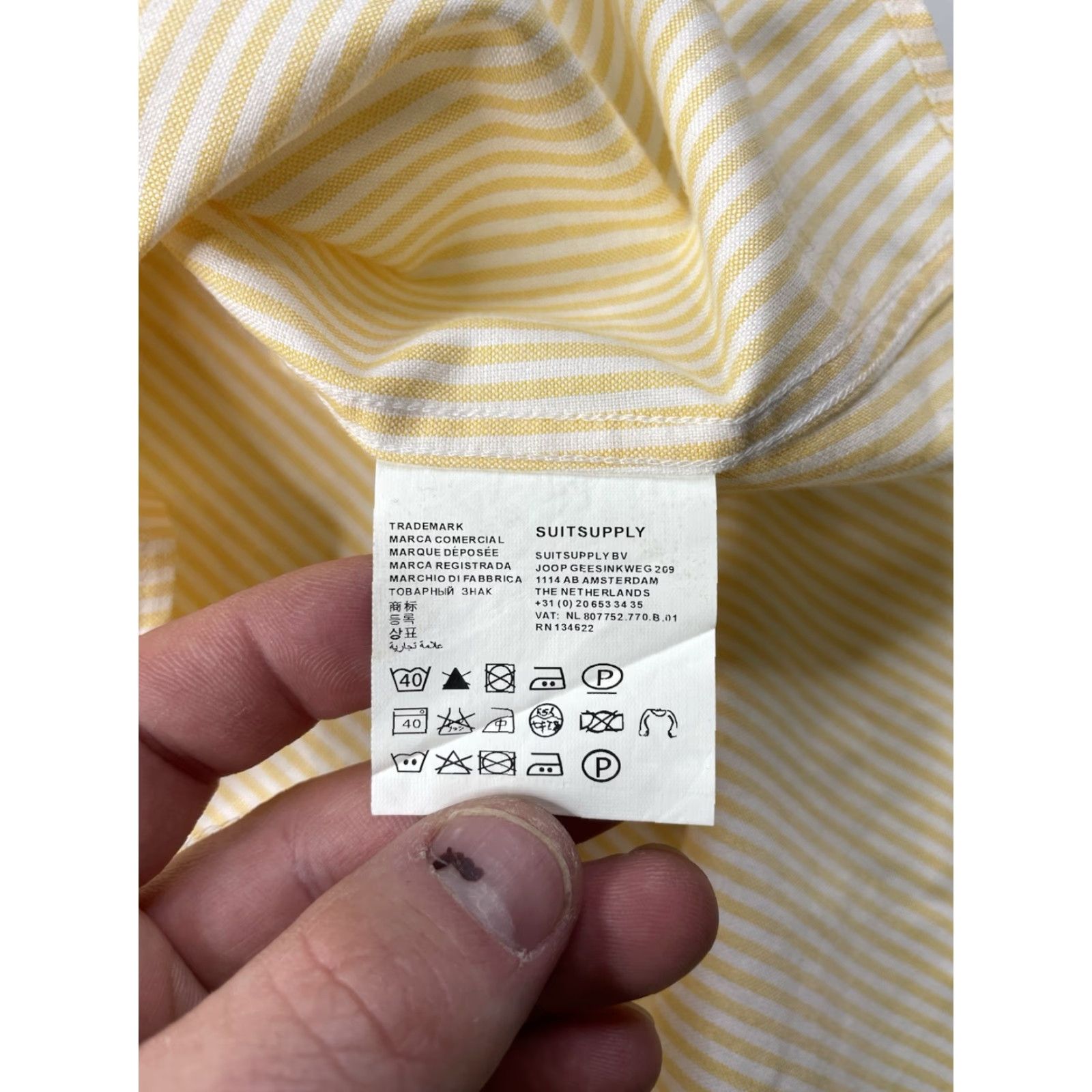 Suitsupply Suitsupply Dress Shirt Striped Long Sleeve Button-Down 17.5 Multicolor Cotton Men Regular 44/17.5 Size 48R - 6 Thumbnail