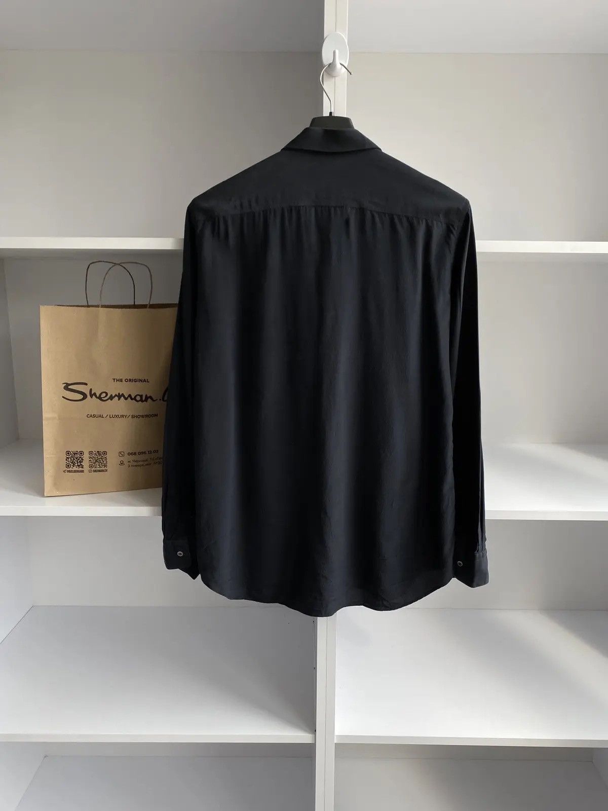 Designer × Lanvin × Vintage Vintage Lanvin Collection Button Up Black Shirt Size US M / EU 48-50 / 2 - 6 Thumbnail