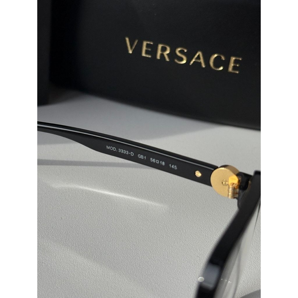Versace NEW Versace VE3333-D Black Square Eyeglasses Frames Size ONE SIZE - 7 Thumbnail