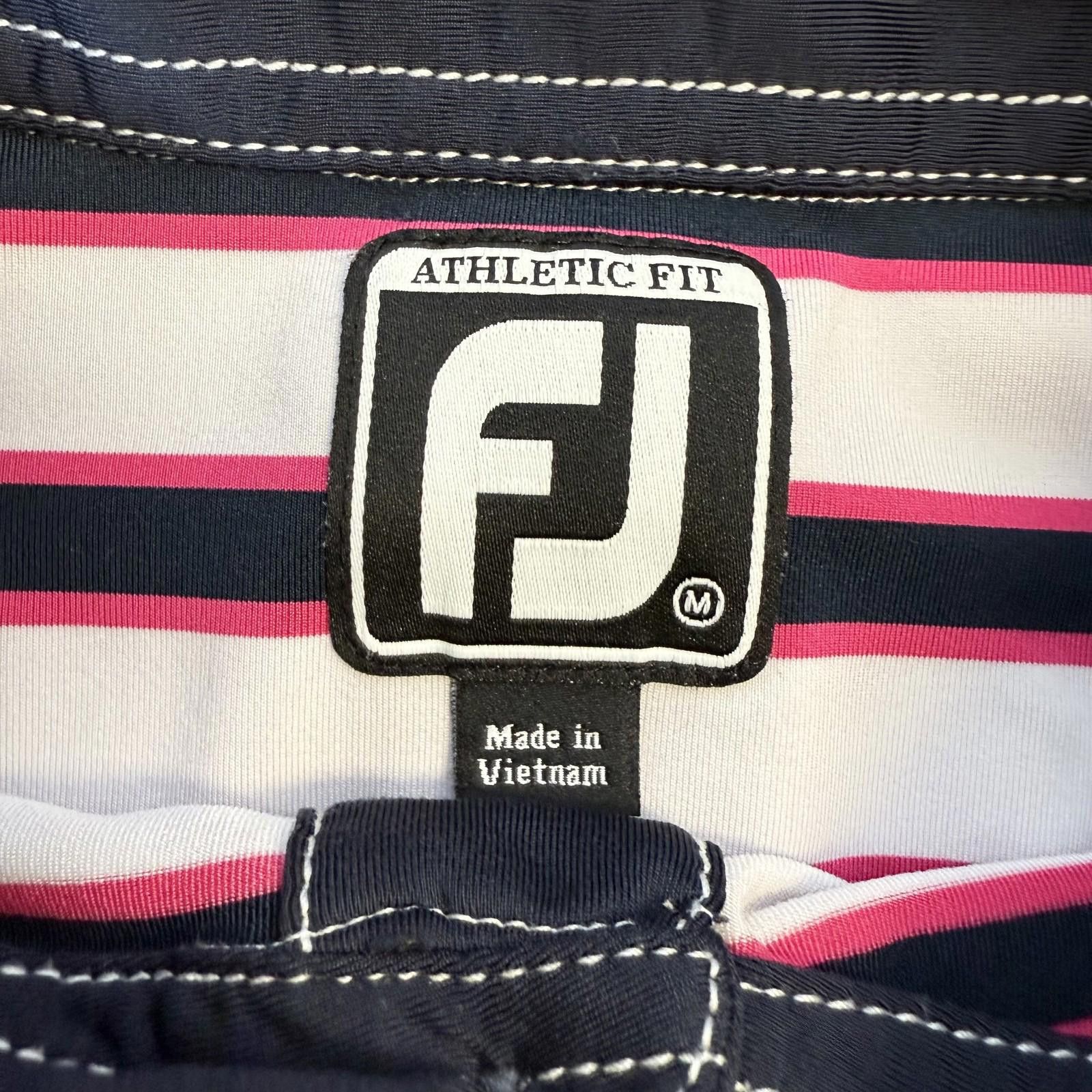 Footjoy FootJoy East Lake Golf Polo Shirt Mens Medium Striped Size ONE SIZE - 6 Thumbnail