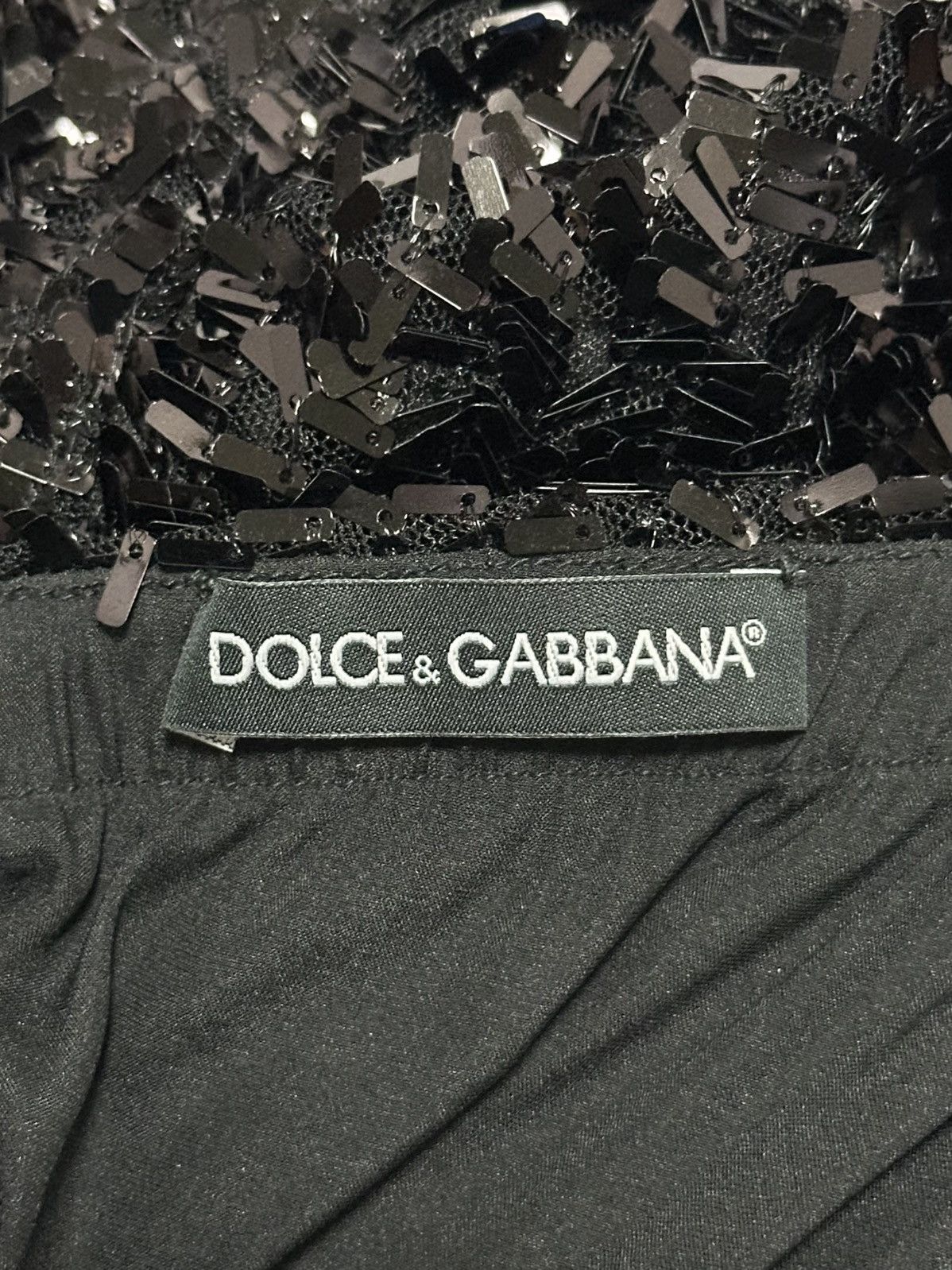 Dolce & Gabbana DOLCE&GABBANA Fall Winter 2016 Sequin Tube Top Midi Dress Size L / US 10 / IT 46 - 8 Thumbnail
