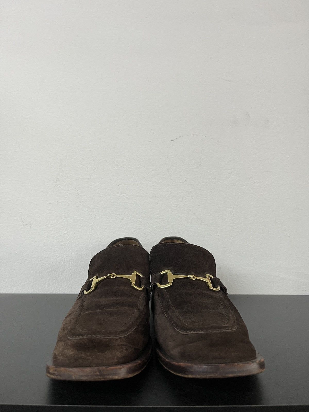 Gucci Vintage Gucci Tom Ford Era Horsebit Suede Leather Loafers Size US 7 / IT 37 - 14 Thumbnail