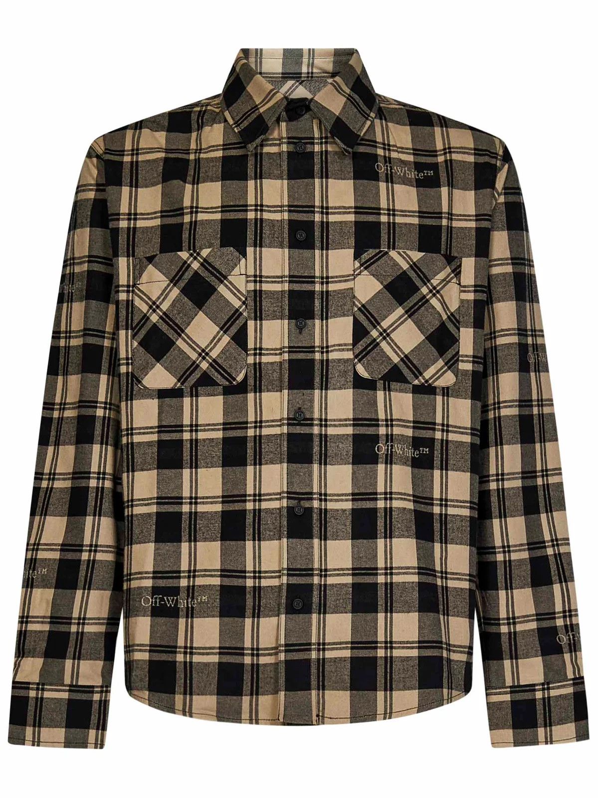 Off-White o1y0325 Logo Checked Shirt in Multicolor Size US M / EU 48-50 / 2 - 1 Thumbnail