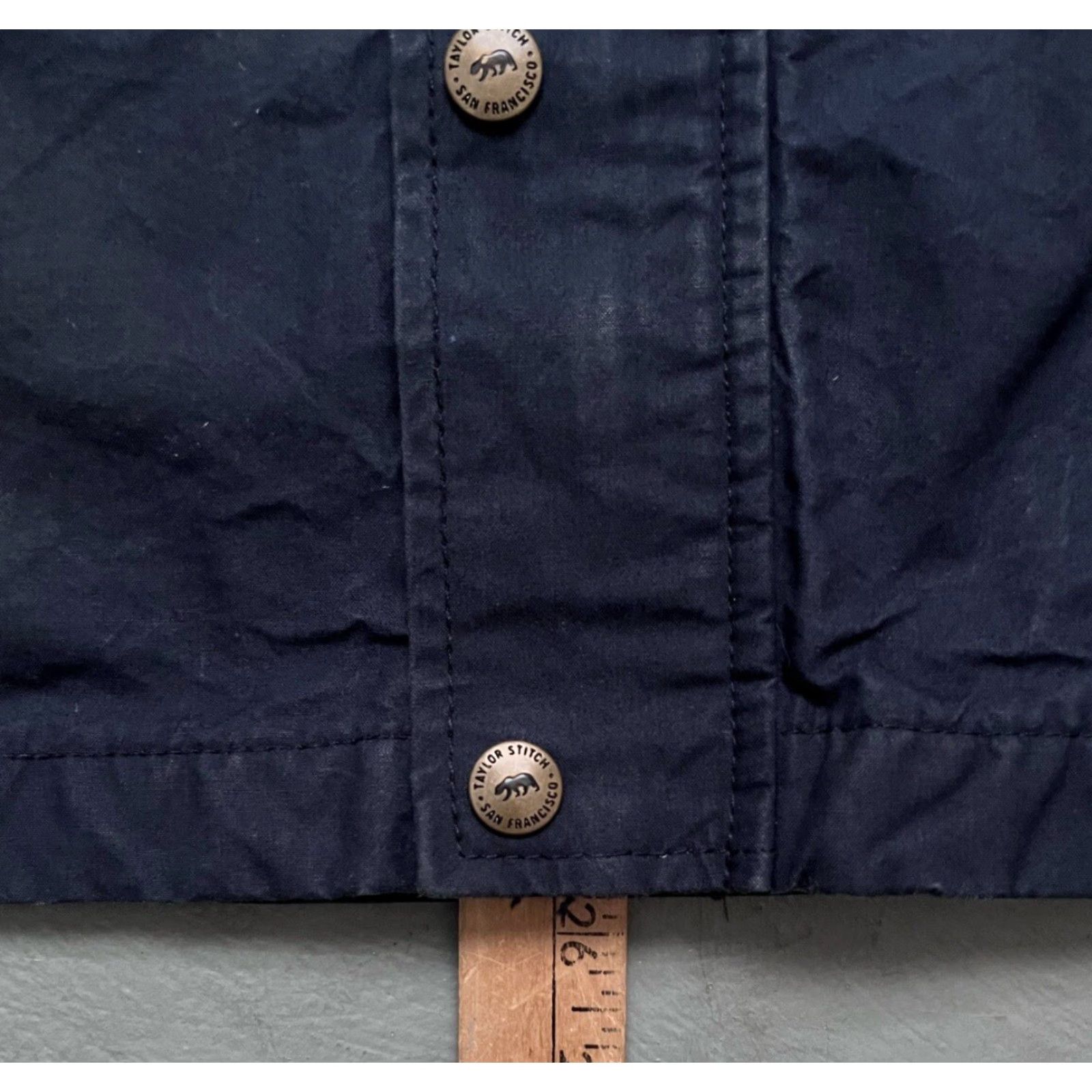 Taylor Stitch Taylor Stitch Halley Waxed Cotton Bomber Jacket Mens 36 Blue Waxed Cotton Bomber Jacket Mens 36 Blue Taylor Stitch Bomber Jacket Mens 36 Size US XXS / EU 40 - 3 Thumbnail