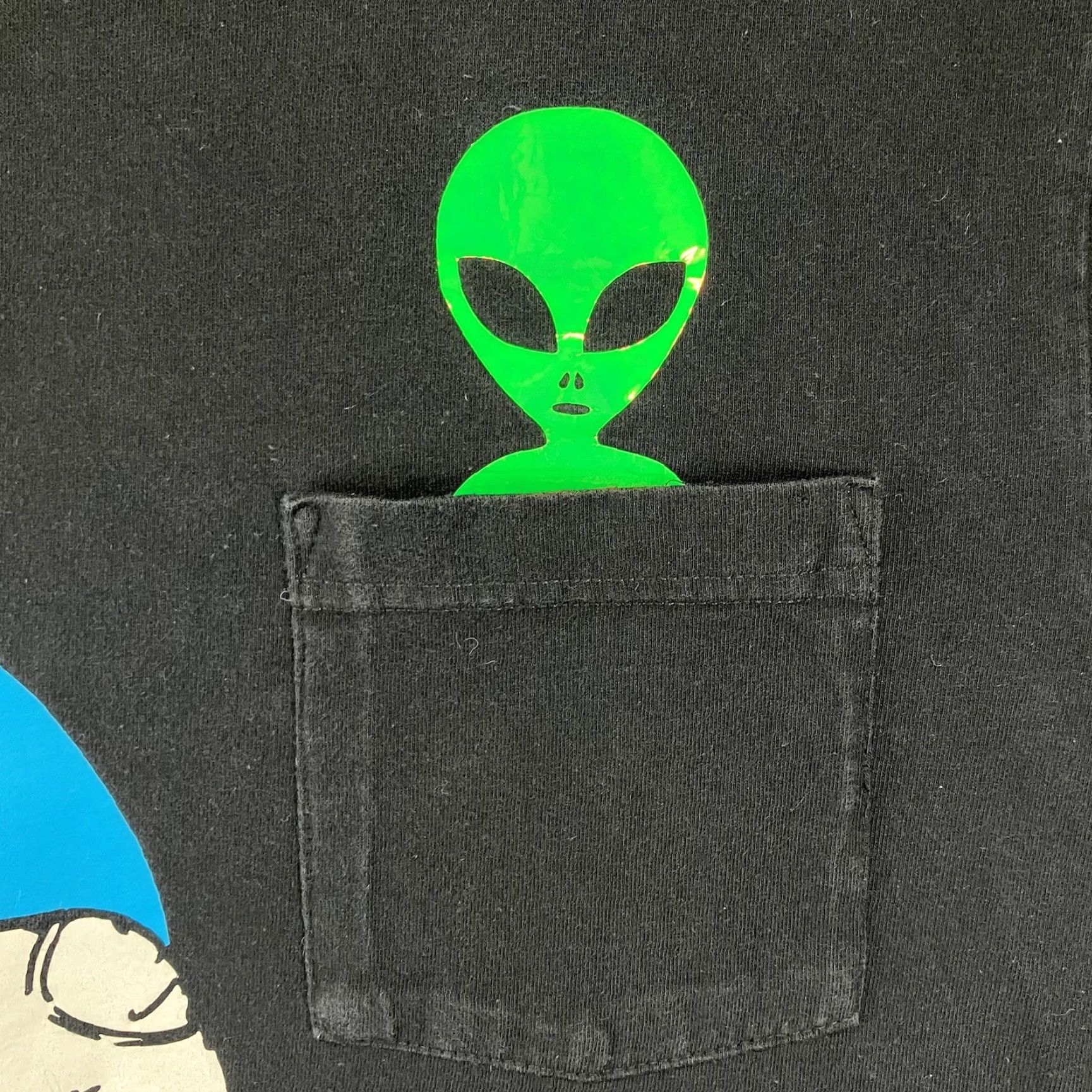 Dickies VINTAGE Space Alien T-Shirt Men's XL Black Graphic Print Humor 2020s Size US XL / EU 56 / 4 - 5 Thumbnail