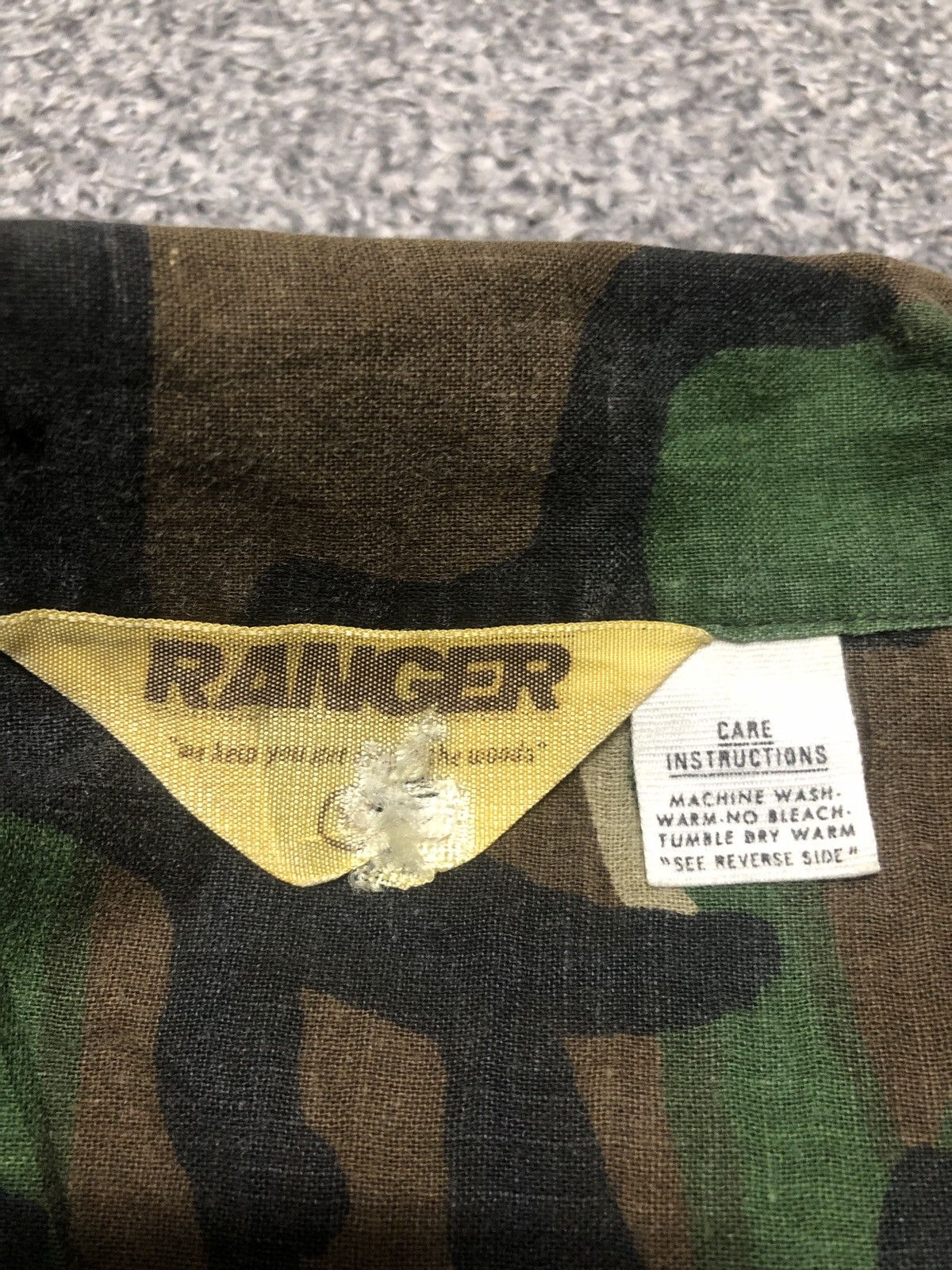 Vintage Vintage 80s Ranger Camo Army Button Up Shirts Size US XXL / EU 58 / 5 - 14 Thumbnail