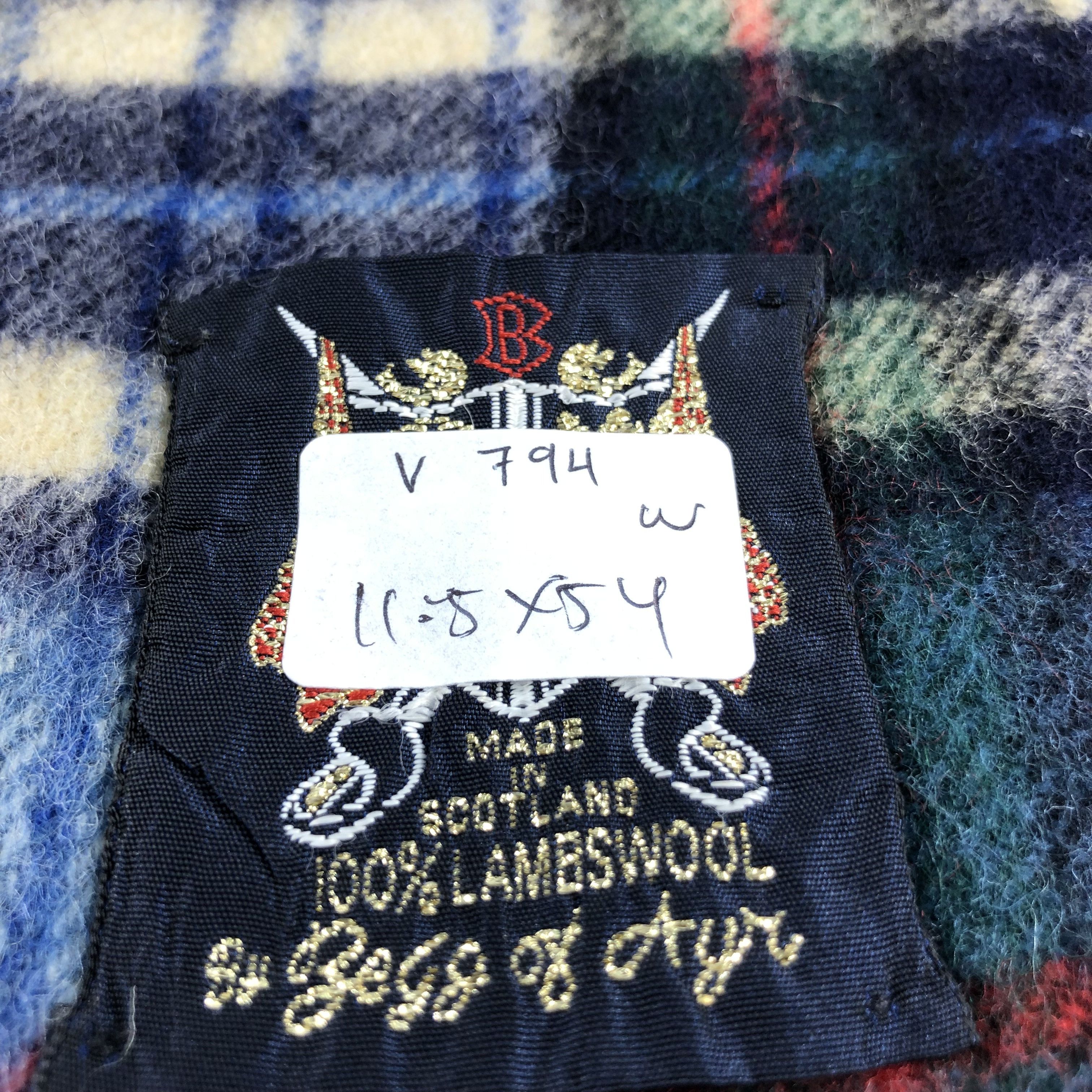 Begg x Co Begg of Ayr Tartan Wool Scarf Muffler V794 Size ONE SIZE - 5 Thumbnail