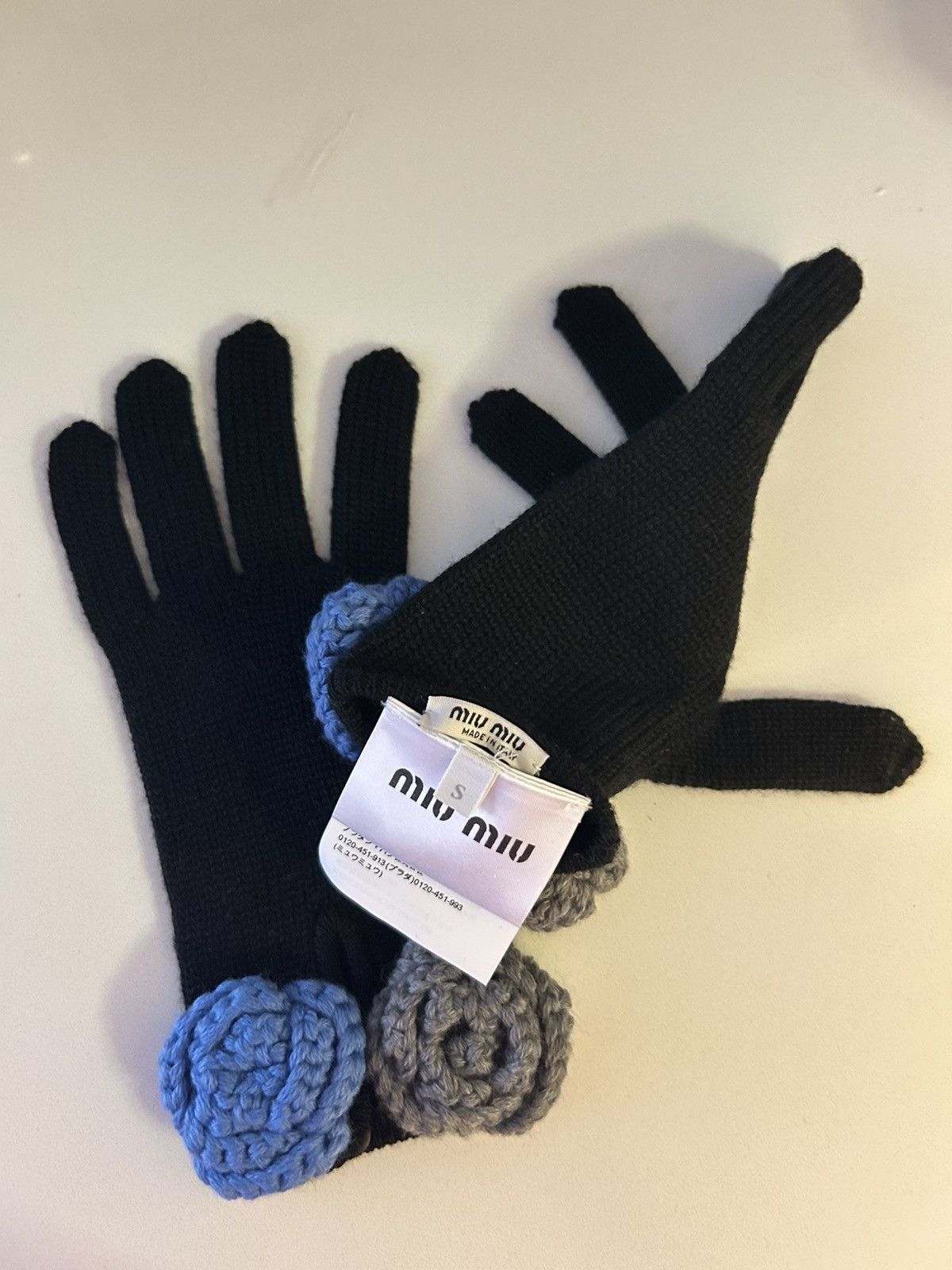Miu Miu Miu Miu Crochet Gloves Size ONE SIZE - 2 Thumbnail