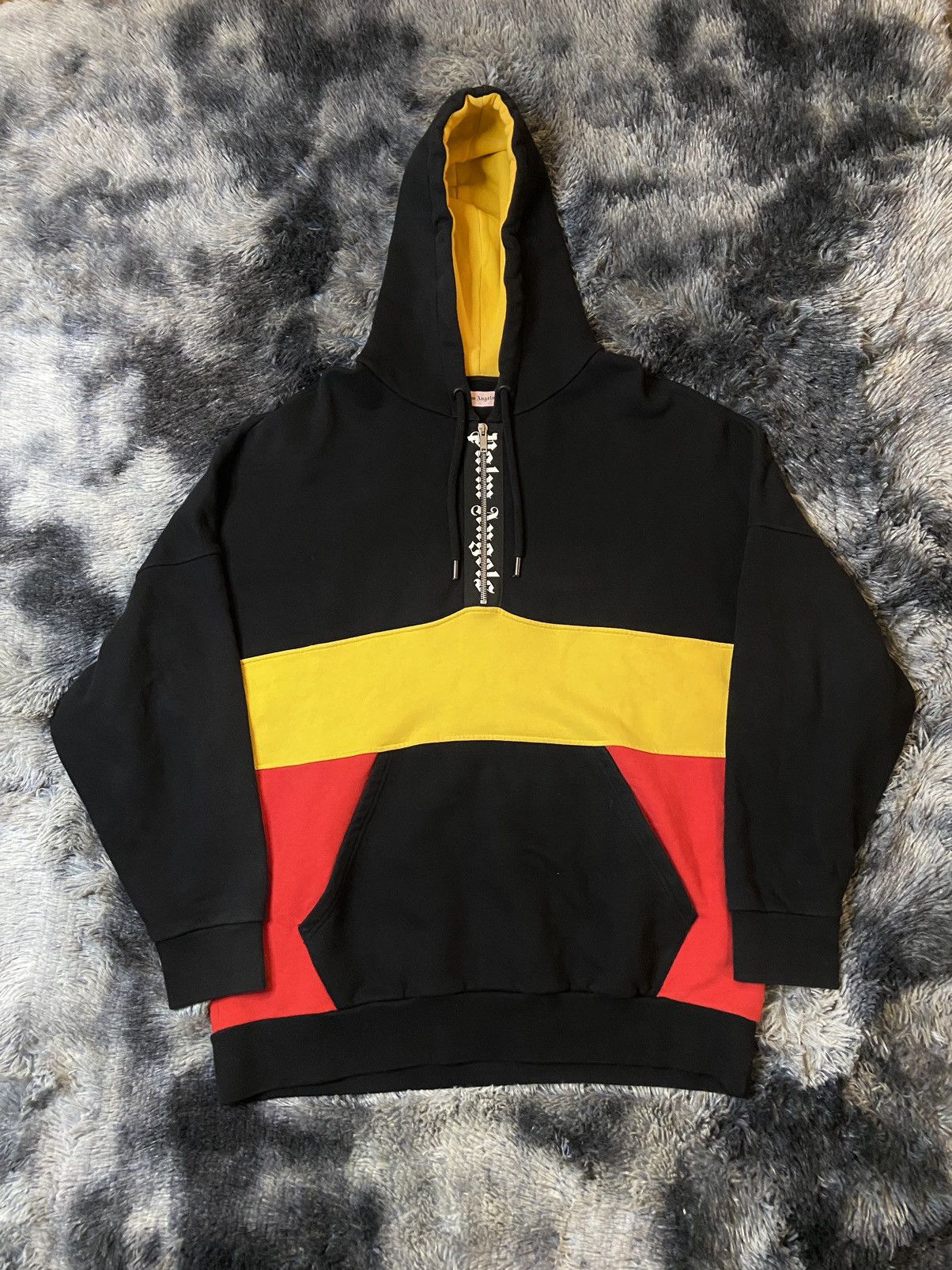 Palm Angels Palm Angels Hoodie Back Logo Quarter Zip Anorak Jacket Black Size US L / EU 52-54 / 3 - 2 Thumbnail