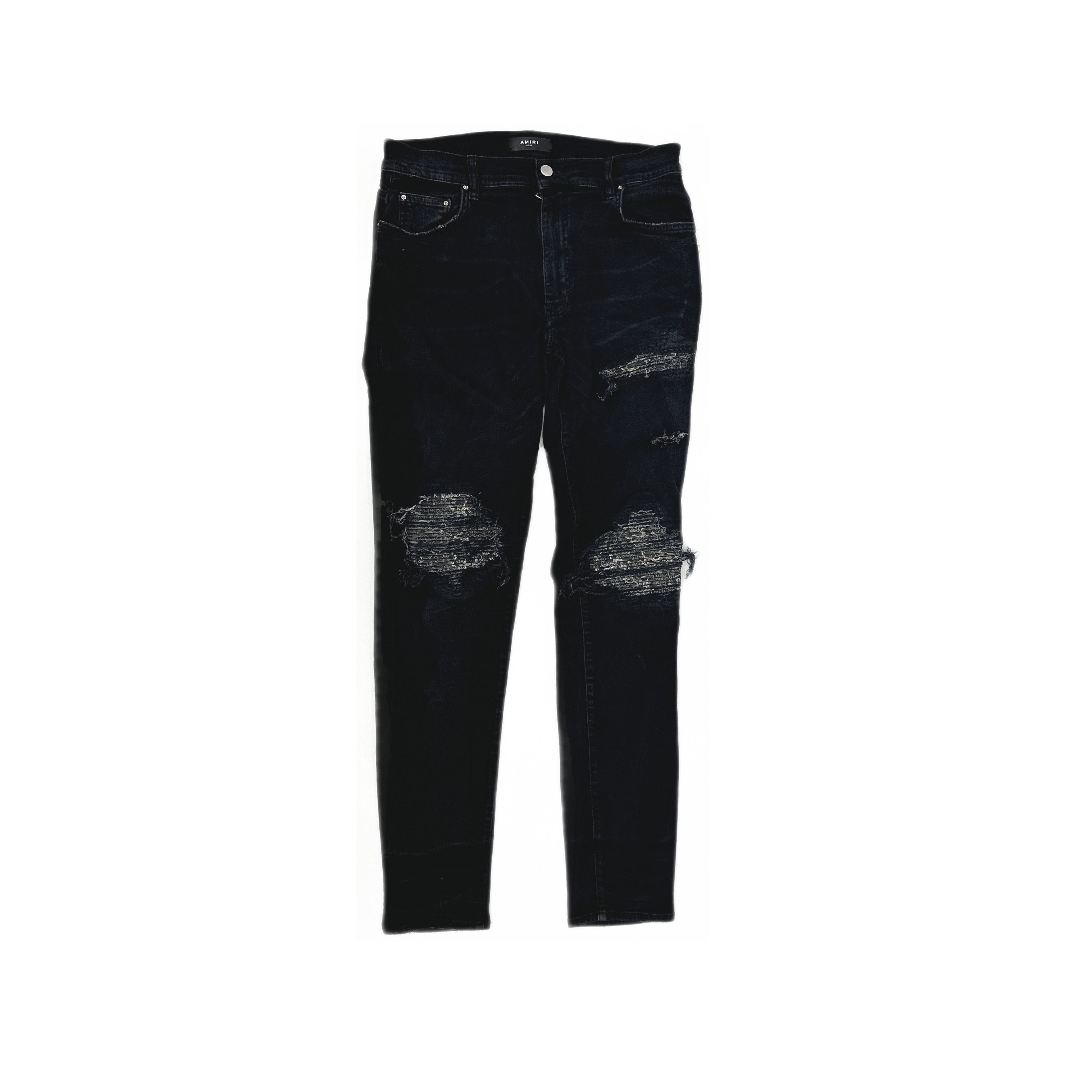 Amiri AMIRI Distressed Black Jeans Size 34 Size US 34 / EU 50 - 1 Thumbnail