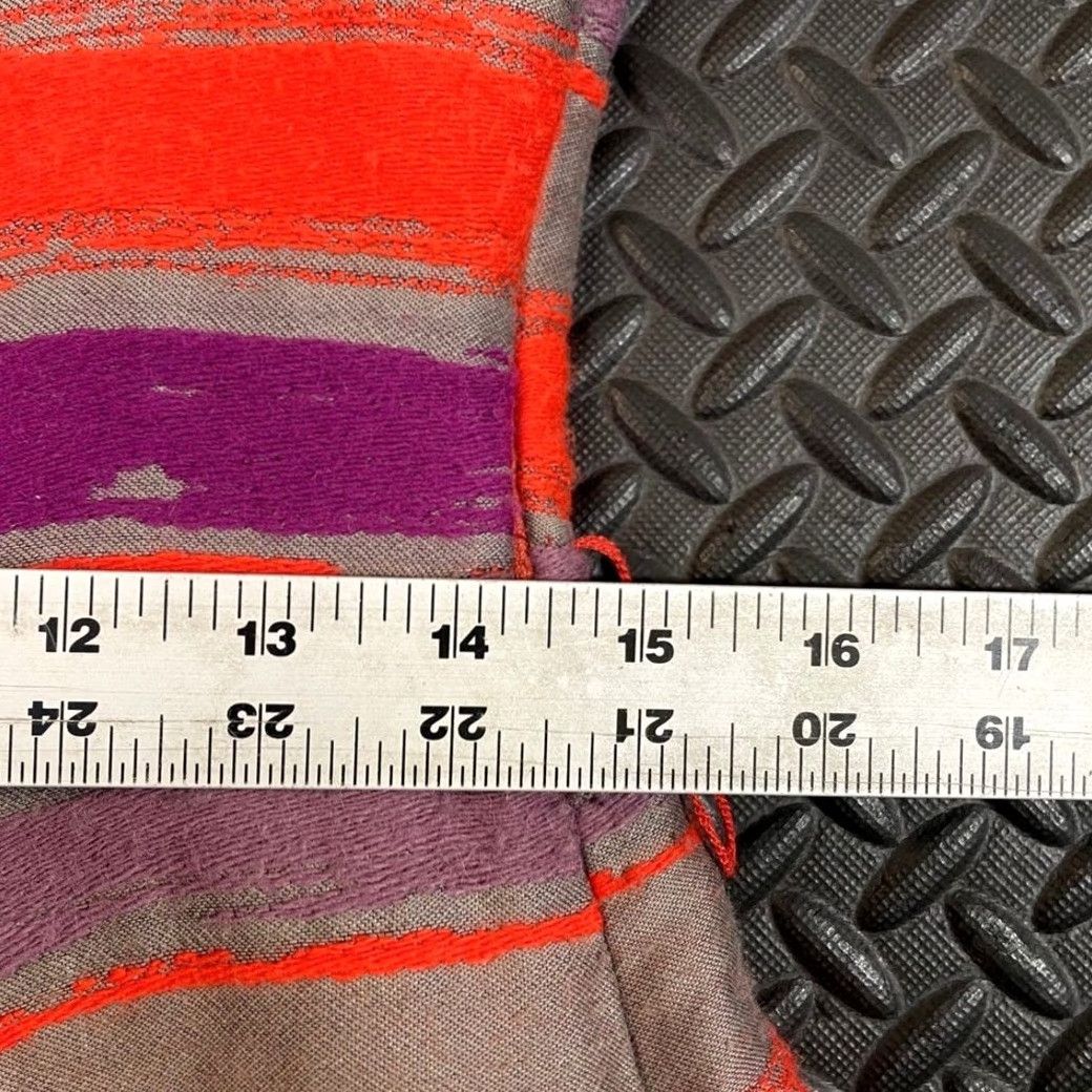Vintage Eva Franco Dress Orange Purple Striped Fit & Flare Knee Length Women Size 8 Party Cocktail Women's Mens Girls Size M / US 6-8 / IT 42-44 - 6 Thumbnail