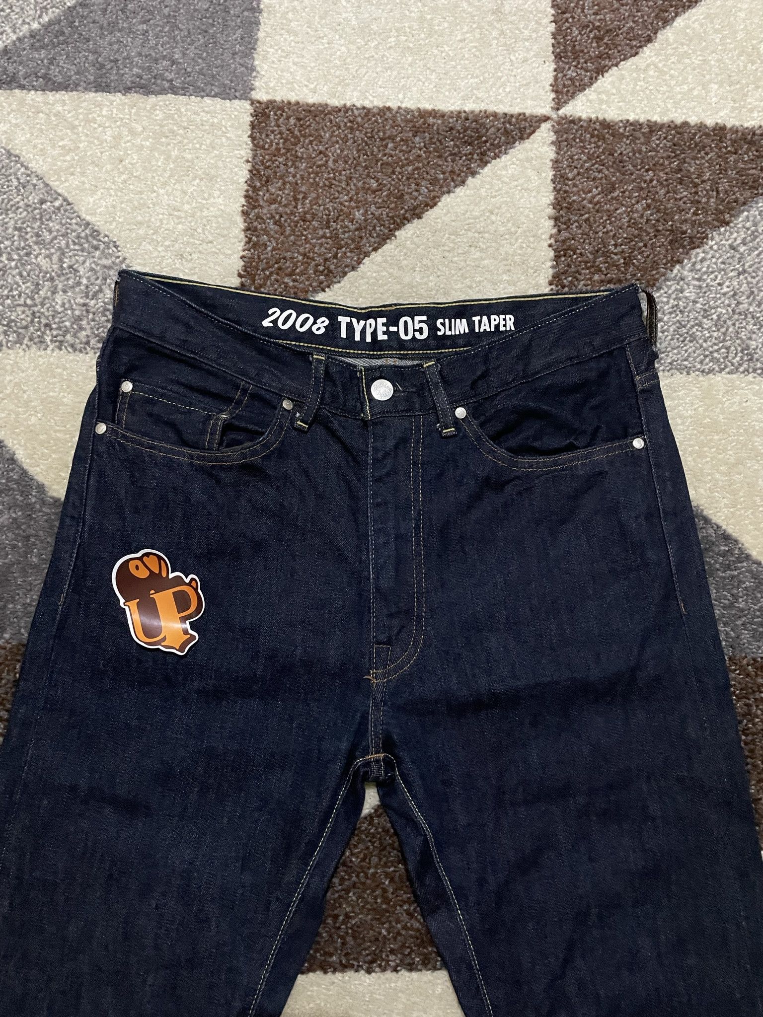 Bape Bape Logo Denim Slim Jeans Size US 31 - 6 Thumbnail