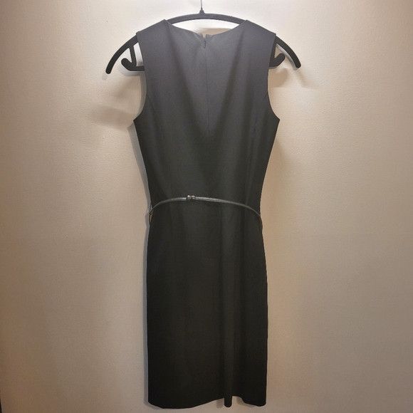 Holt Renfrew Holt Renfrew Vintage Black Dress With Leather Belt - Size 4 Size S / US 4 / IT 40 - 3 Thumbnail