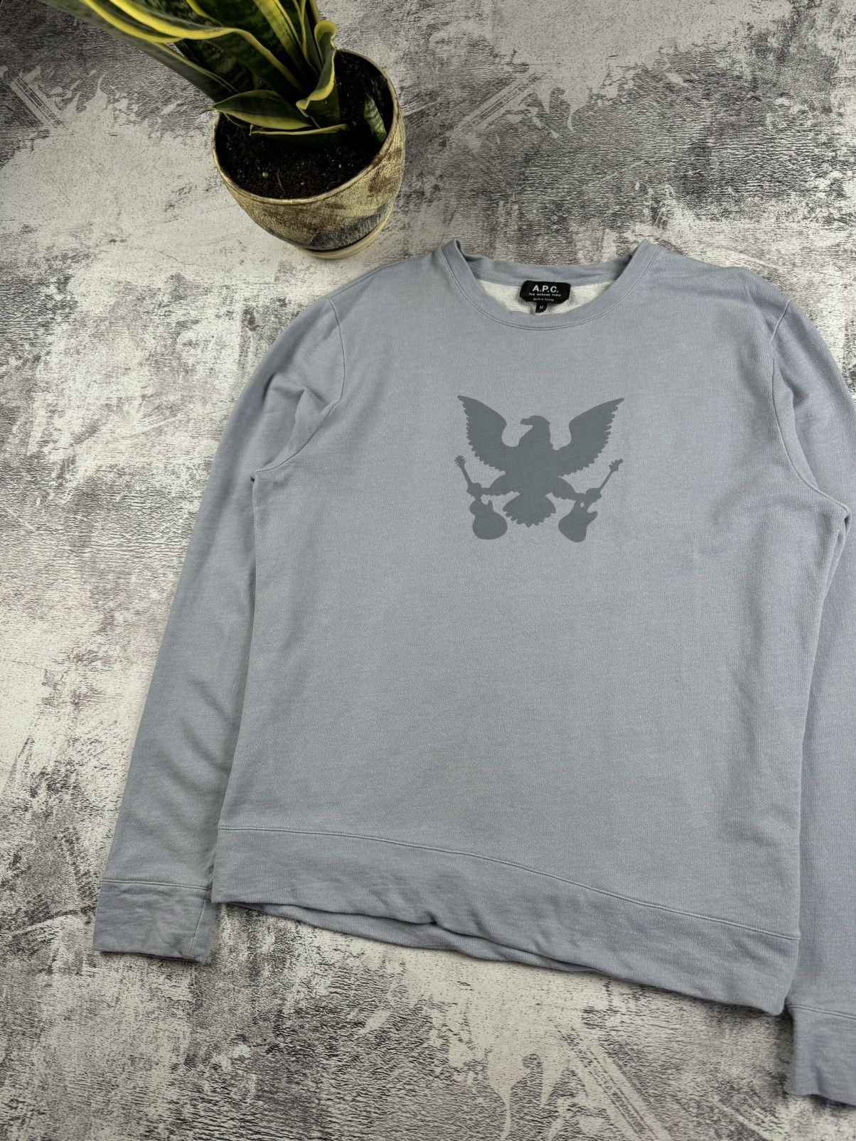A.P.C. A.P.C APC Rue Madame Paris Eagle Relaxed Sweatshirt Pullover Size US M / EU 48-50 / 2 - 3 Thumbnail