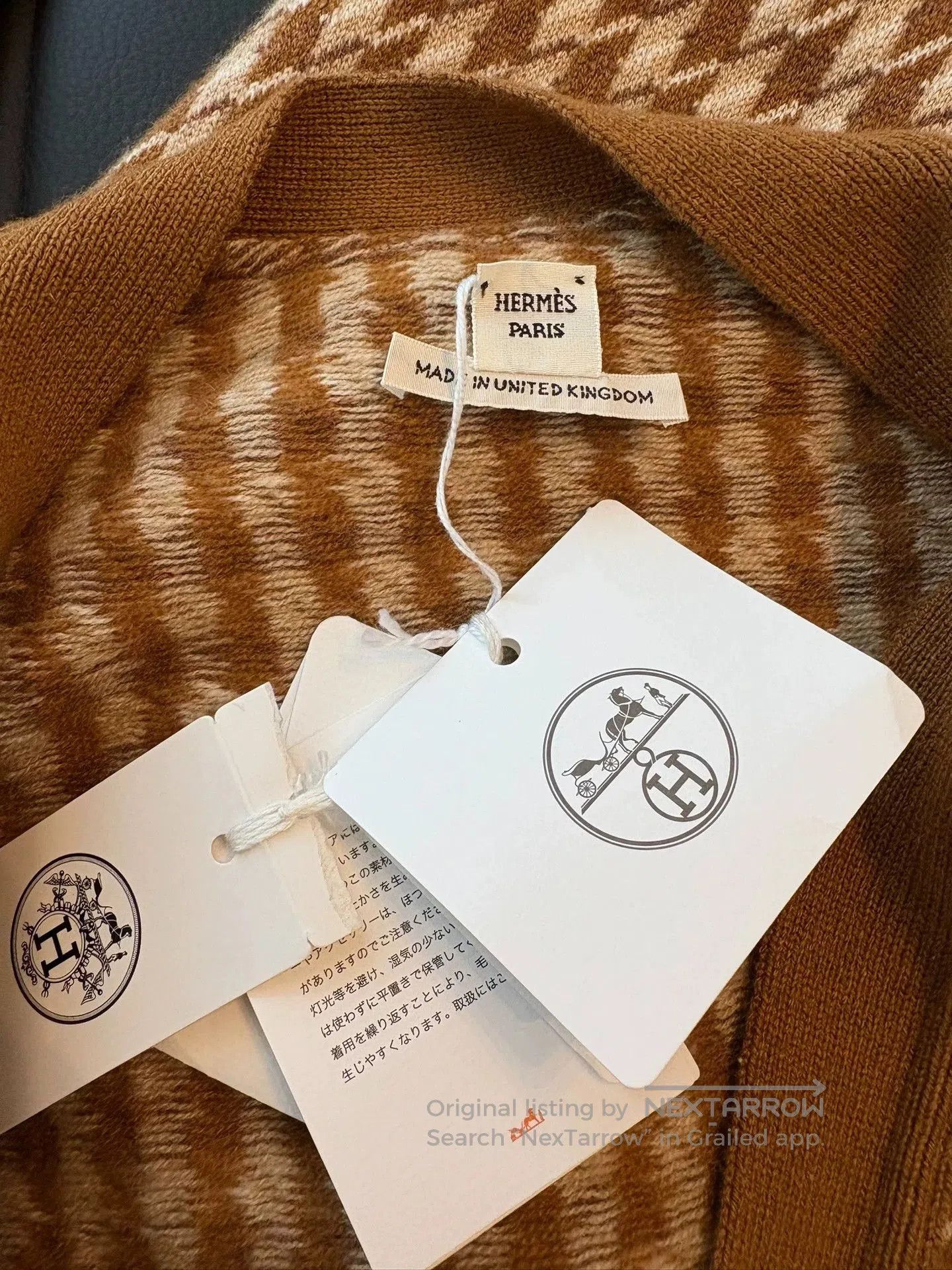 Hermes Hermes Checkered Knit Cardigan Size 34. Size US XS / EU 42 / 0 - 6 Thumbnail