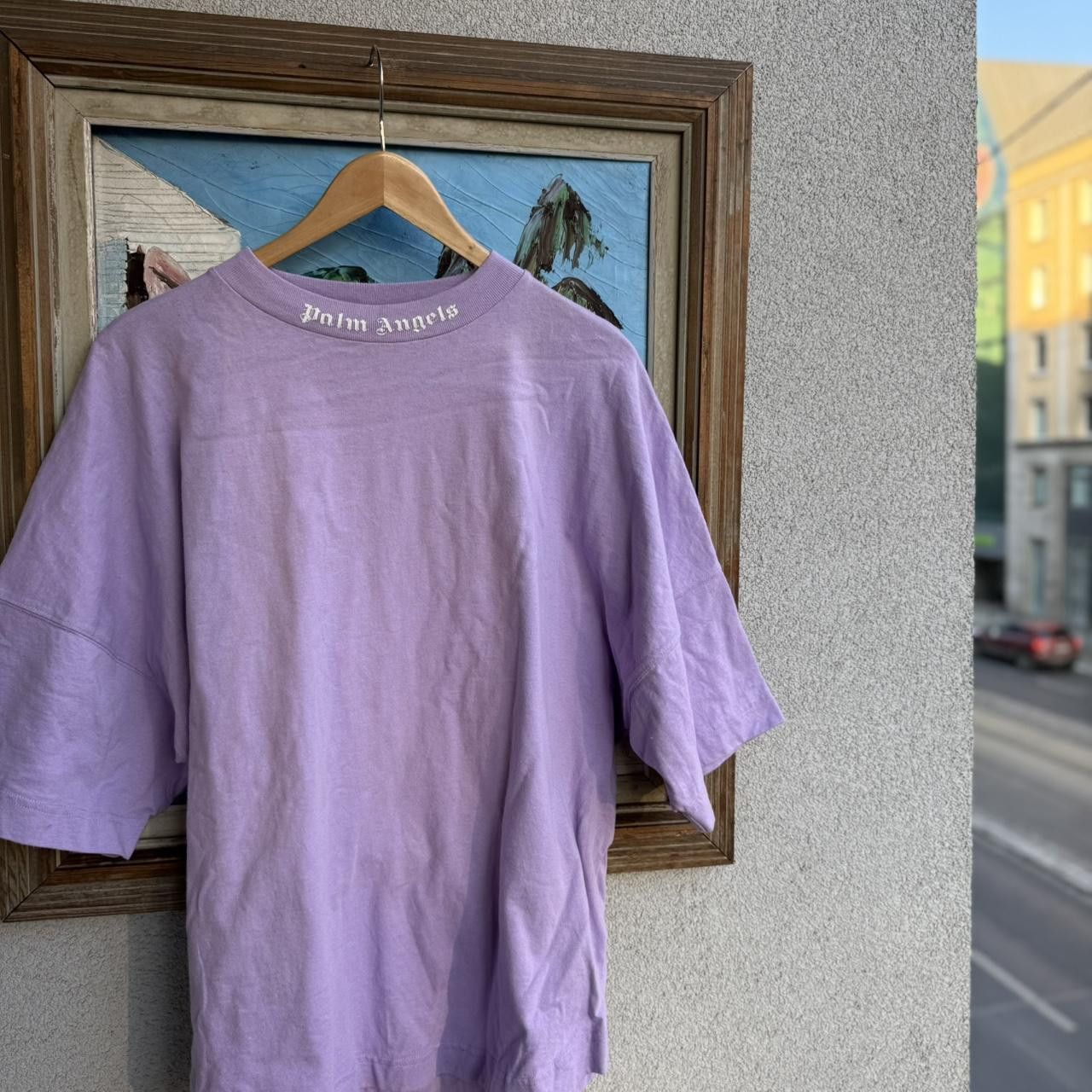 Palm Angels Palm Angels T shirt Tee Purple Spellout Streetwear Big Logo Size US S / EU 44-46 / 1 - 3 Thumbnail