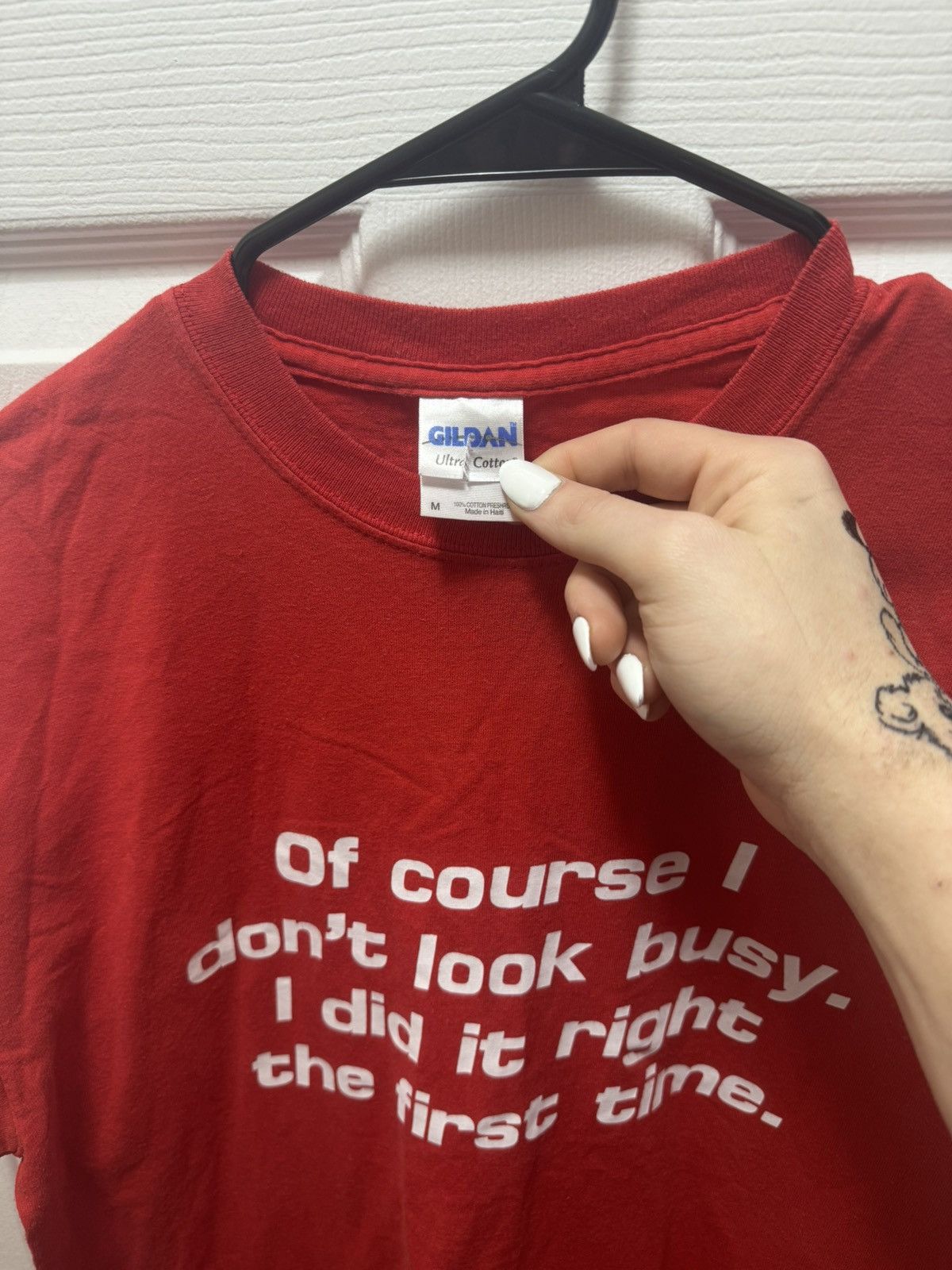 Gildan Gildan Of Course I Don't Look Busy Humor Funny Text Vintage Size US M / EU 48-50 / 2 - 3 Thumbnail