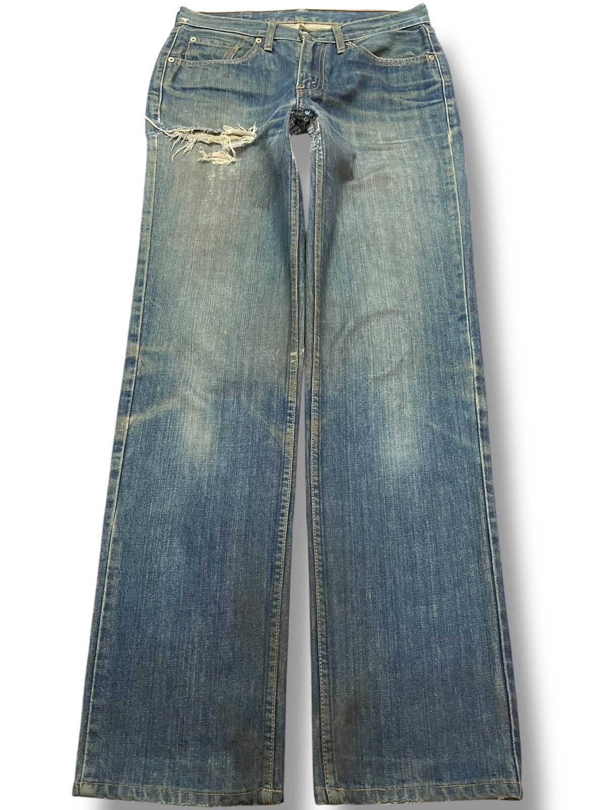 Levi's Vintage Clothing Vintage Levi’s 552 Mossy Green Reconstructed Denim Size US 29 - 1 Thumbnail