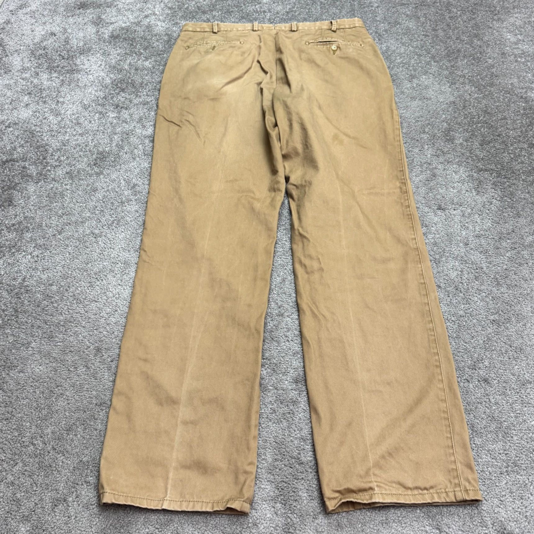 Peter Millar Peter Millar Pants Men 36 Brown Chino Flat Front Regular Straight Pima Cotton Size US 36 / EU 52 - 2 Thumbnail